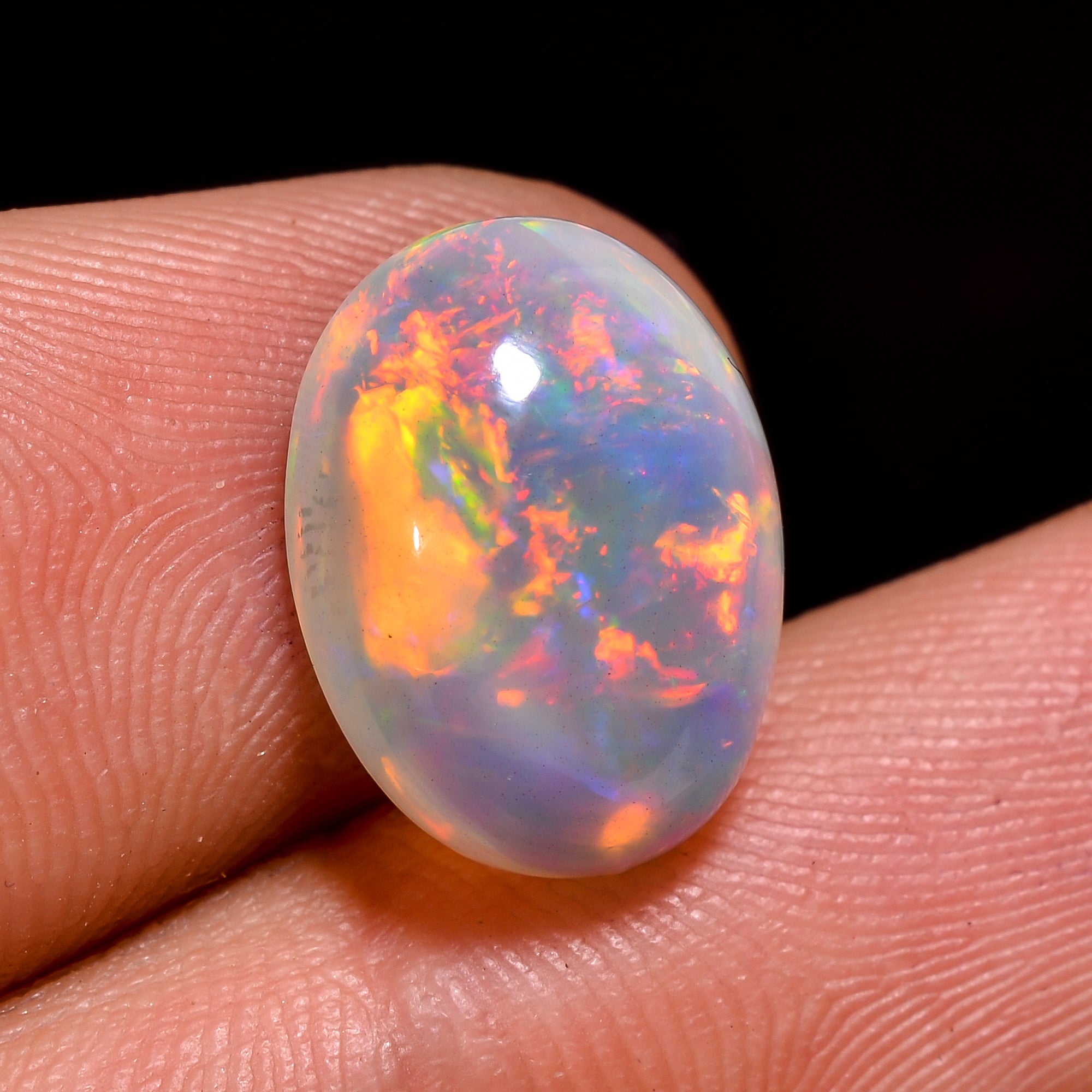 Ethiopian Opal Natural Oval Shape Cabochon Loose Gemstone For Making Jewelry 4 Ct. 14X11X5 mm Y-8237
