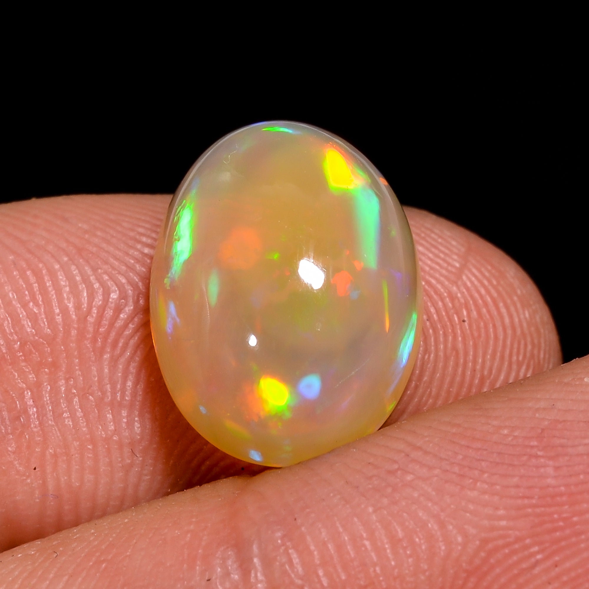 Ethiopian Opal Natural Oval Shape Cabochon Loose Gemstone For Making Jewelry 5.5 Ct. 14X10X7 mm Y-8238