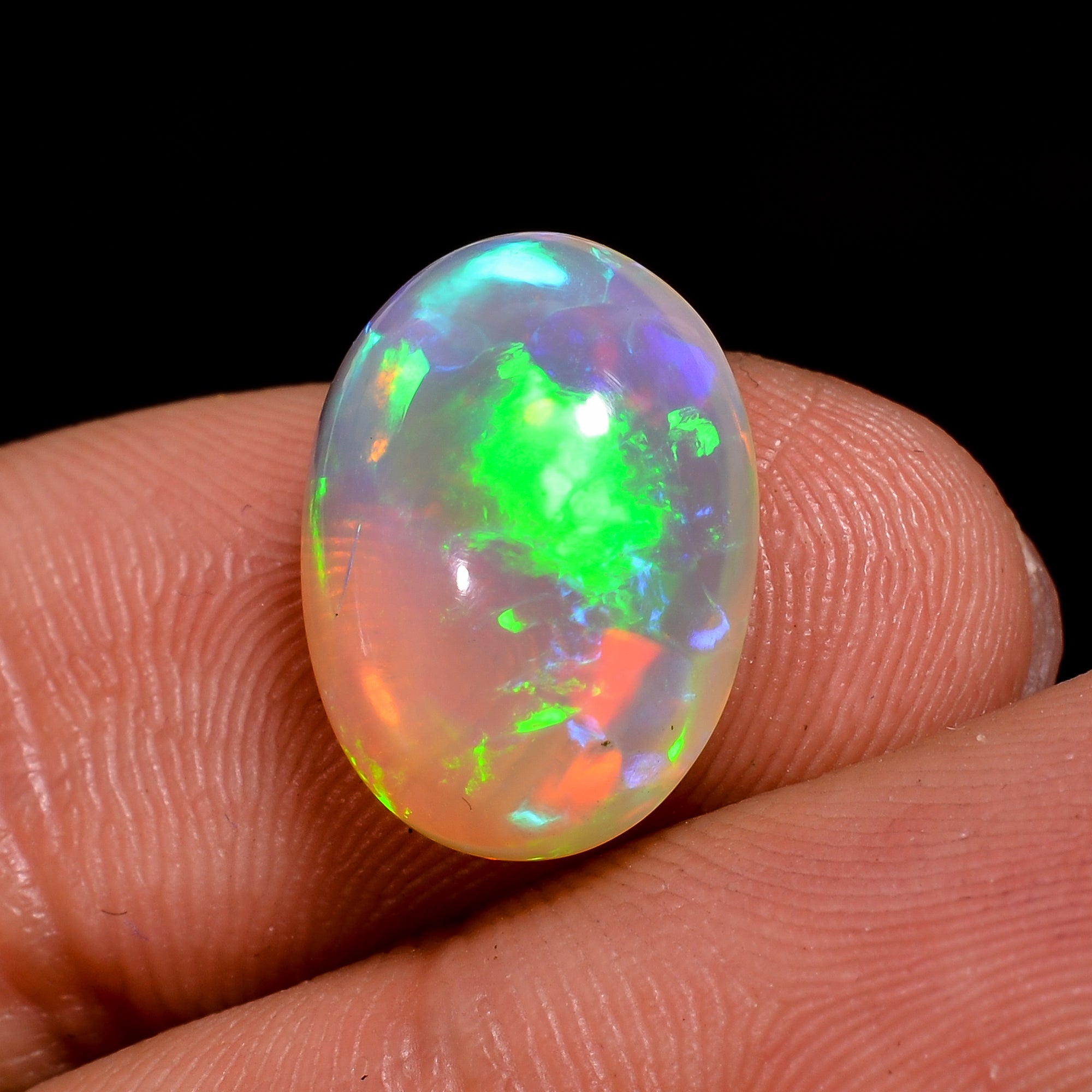 Ethiopian Opal Natural Oval Shape Cabochon Loose Gemstone For Making Jewelry 4.5 Ct. 13X10X6 mm Y-8240
