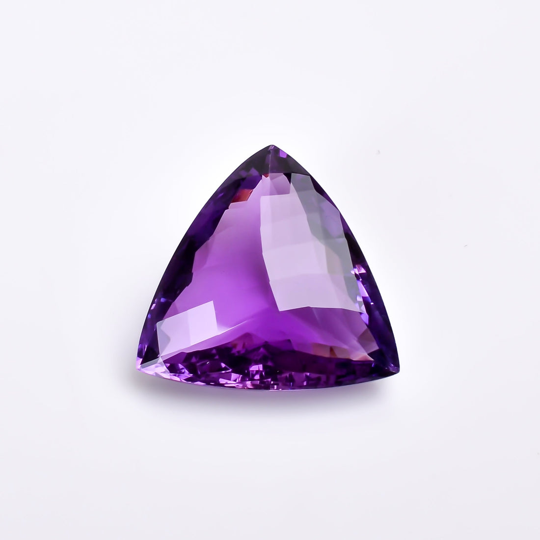 natural amethyst trillion shape faceted loose gemstone