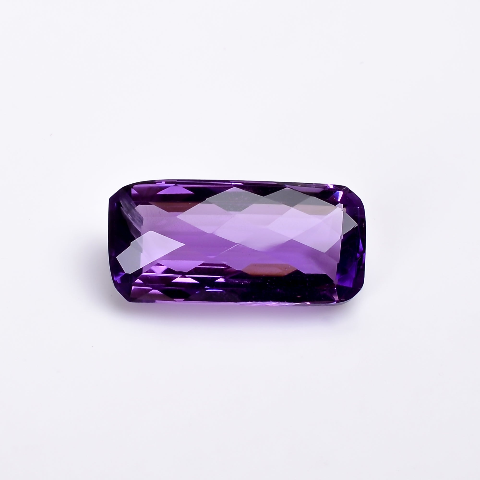 natural amethyst radiant shape faceted loose gemstone