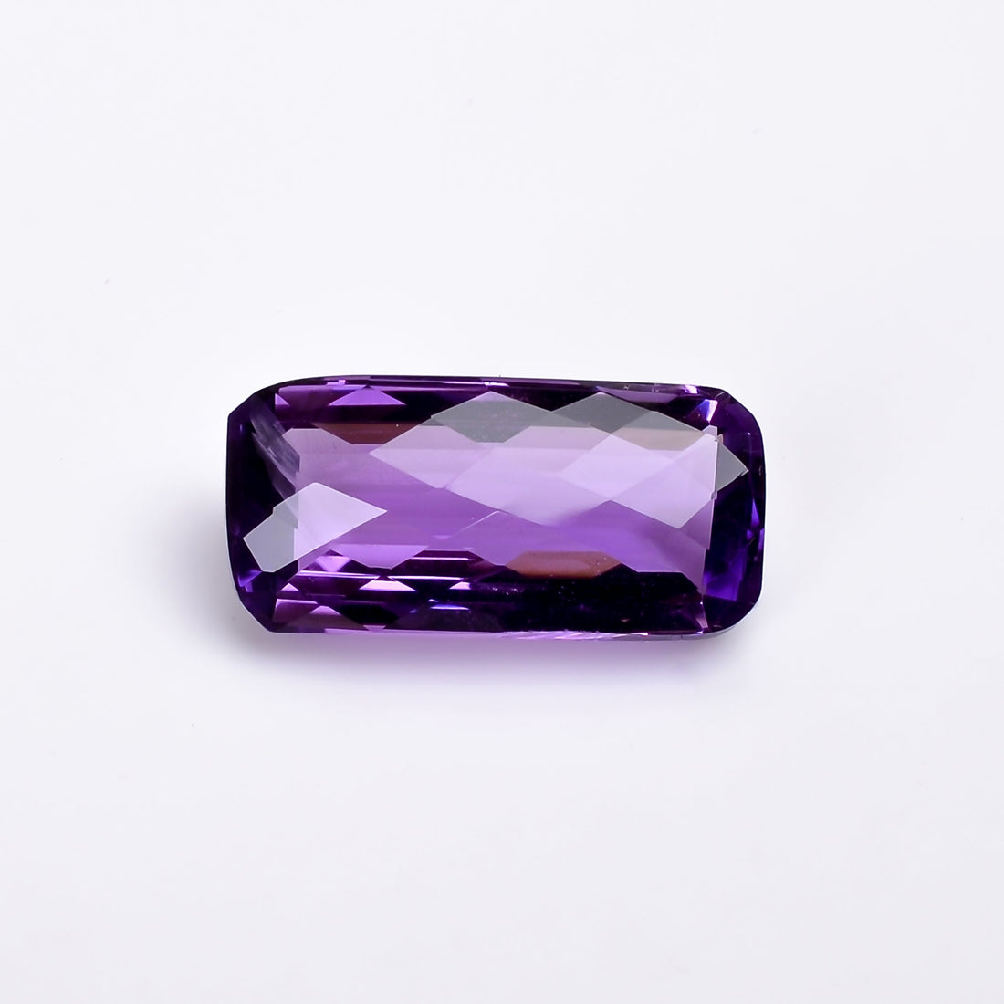 natural amethyst radiant shape faceted loose gemstone