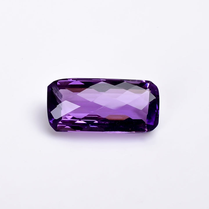 natural amethyst radiant shape faceted loose gemstone