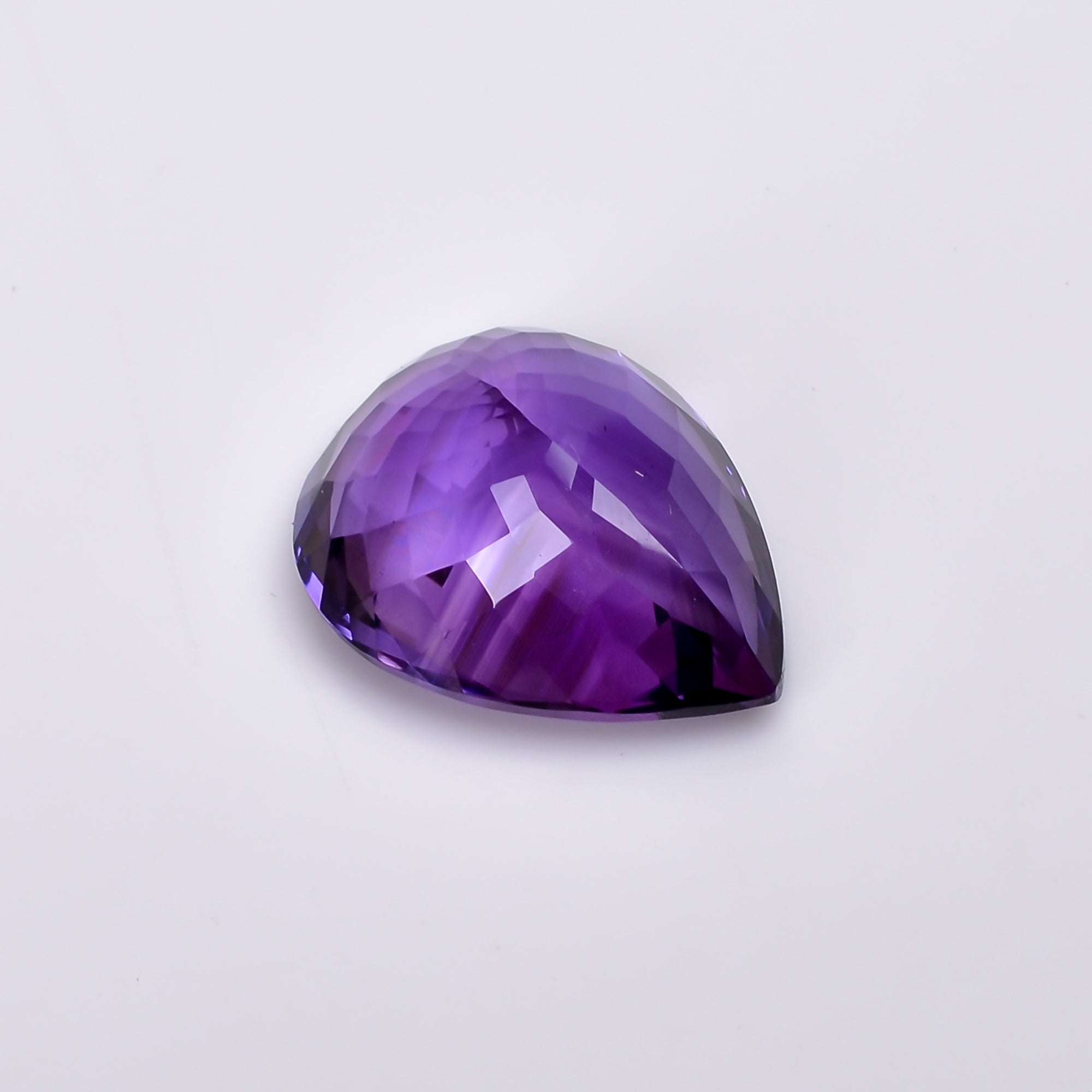 natural amethyst pear shape cut stone loose gemstone