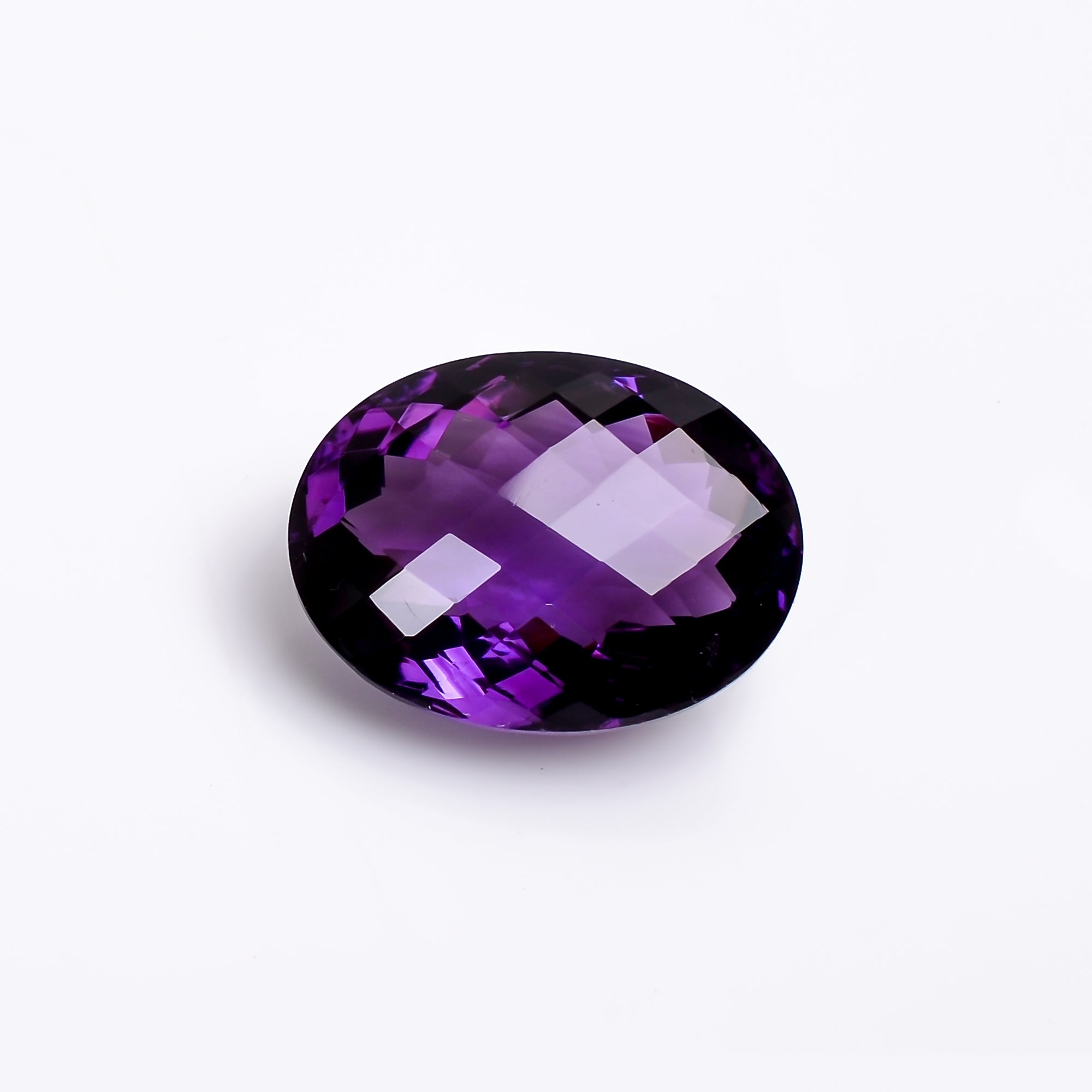 natural amethyst oval shape faceted loose gemstone