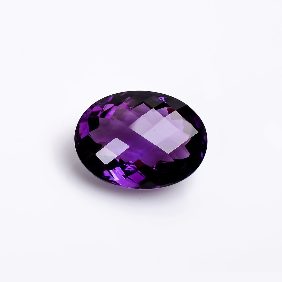 natural amethyst oval shape faceted loose gemstone