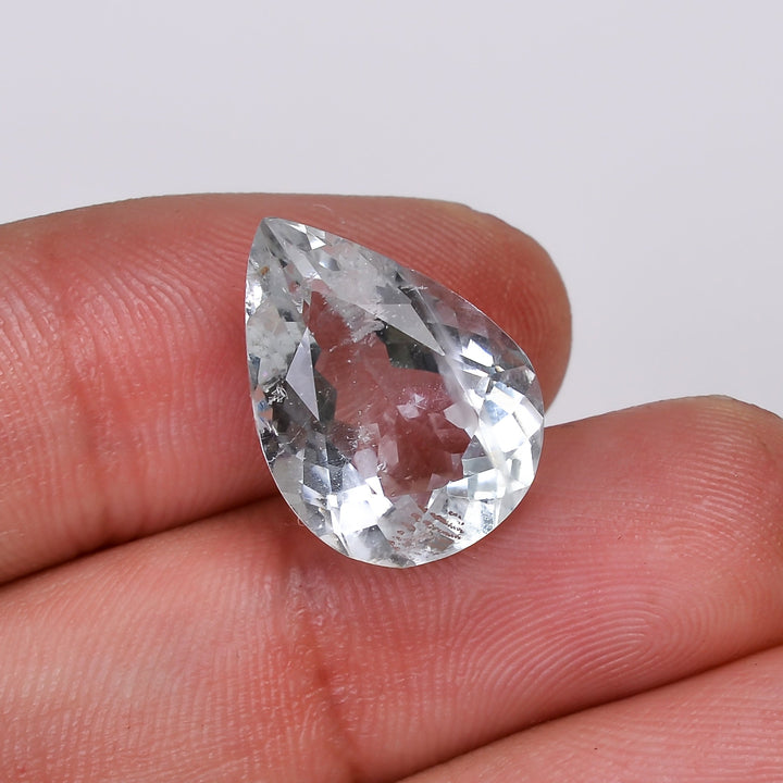 natural aquamarine pear shape cut stone loose gemstone