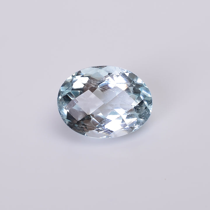 natural aquamarine oval shape faceted loose gemstone
