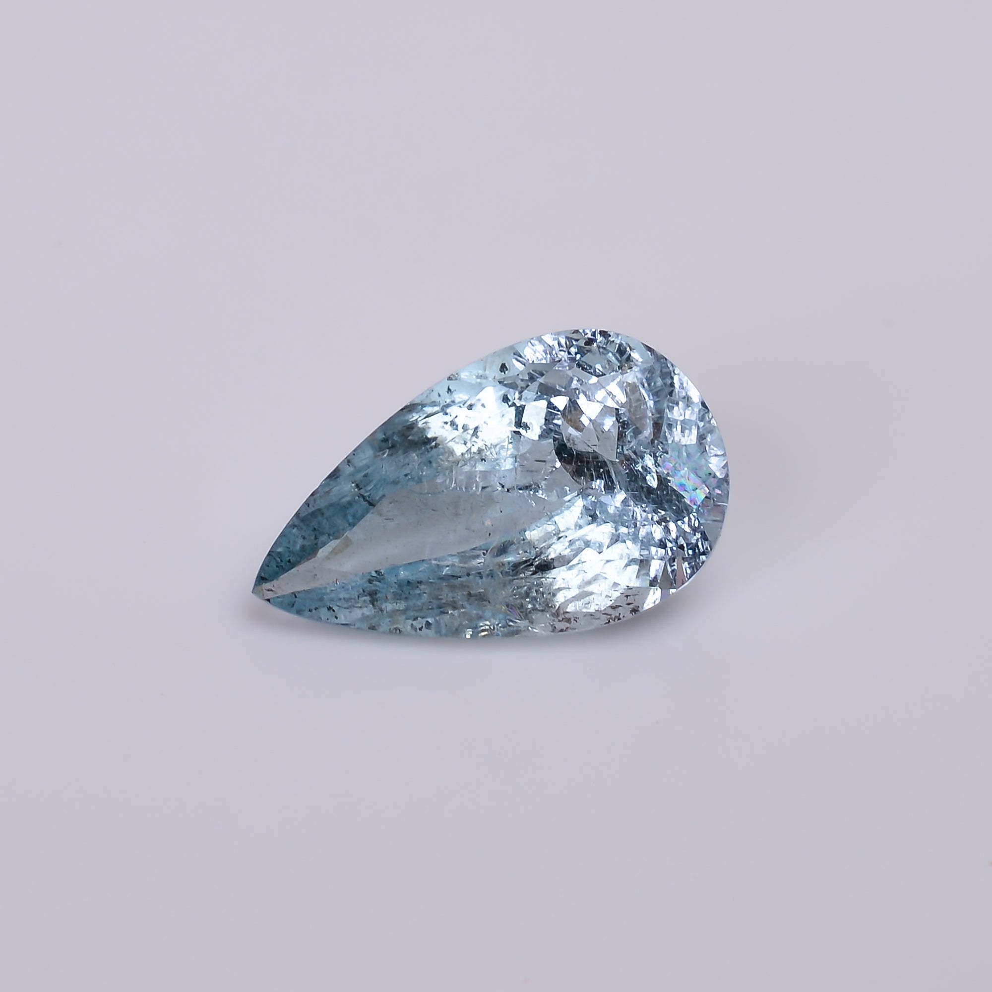 natural aquamarine pear shape cut stone loose gemstone