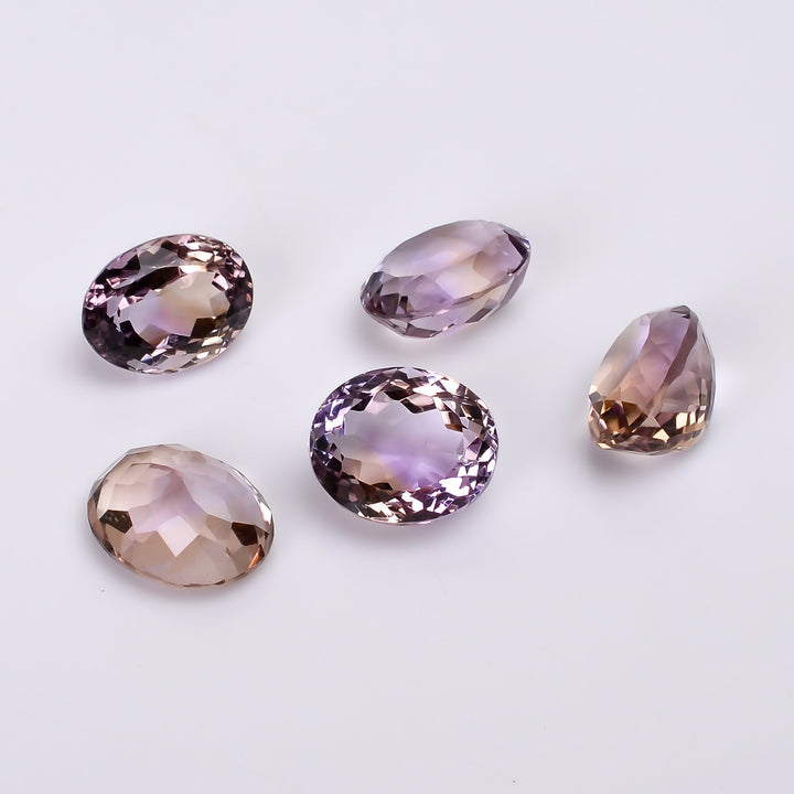 natural ametrine oval shape cut stone loose gemstone