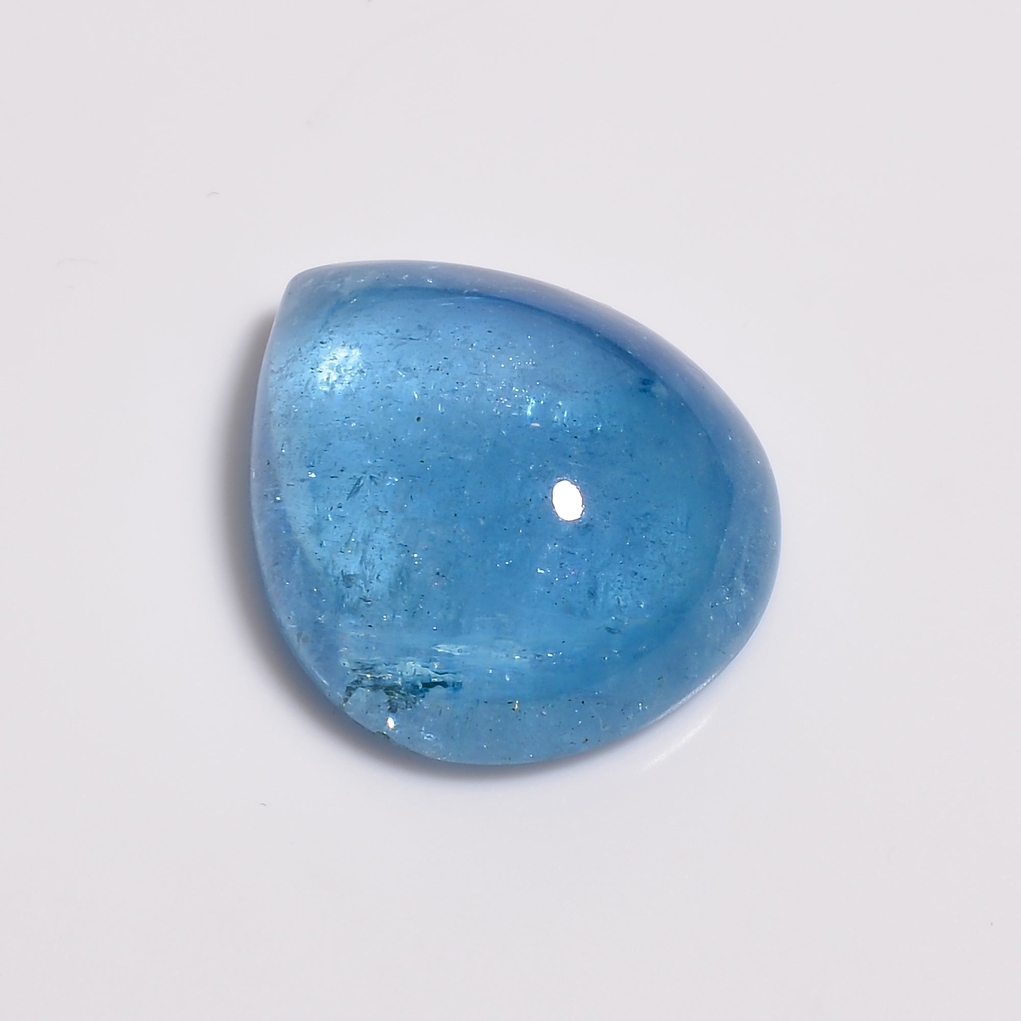 natural aquamarine pear shape cabochon loose gemstone