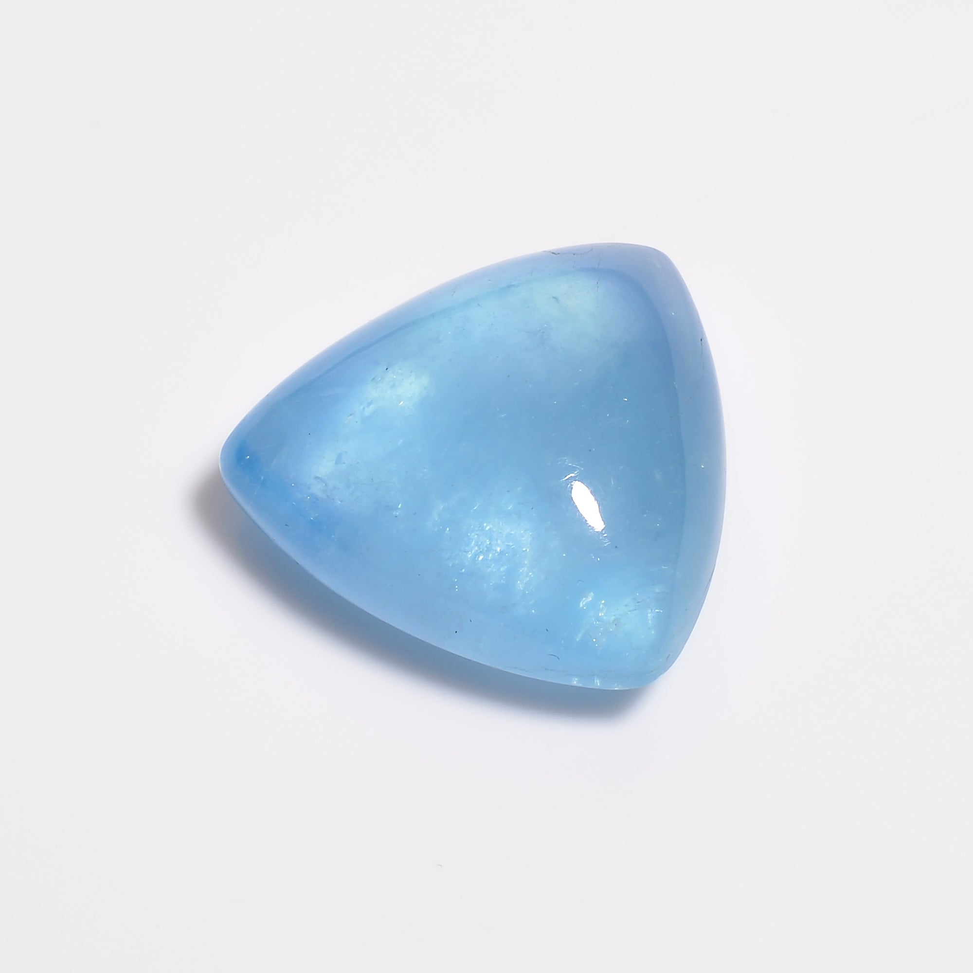 natural aquamarine trillion shape cabochon loose gemstone