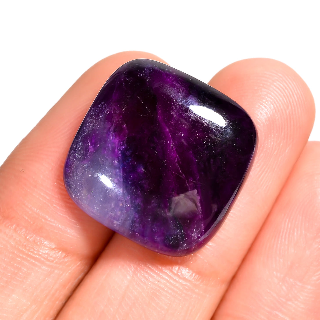 natural sugilite cushion shape cabochon loose gemstone