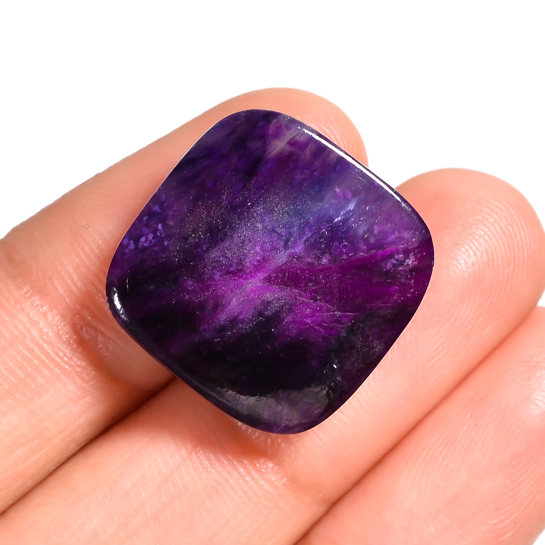 natural sugilite cushion shape cabochon loose gemstone