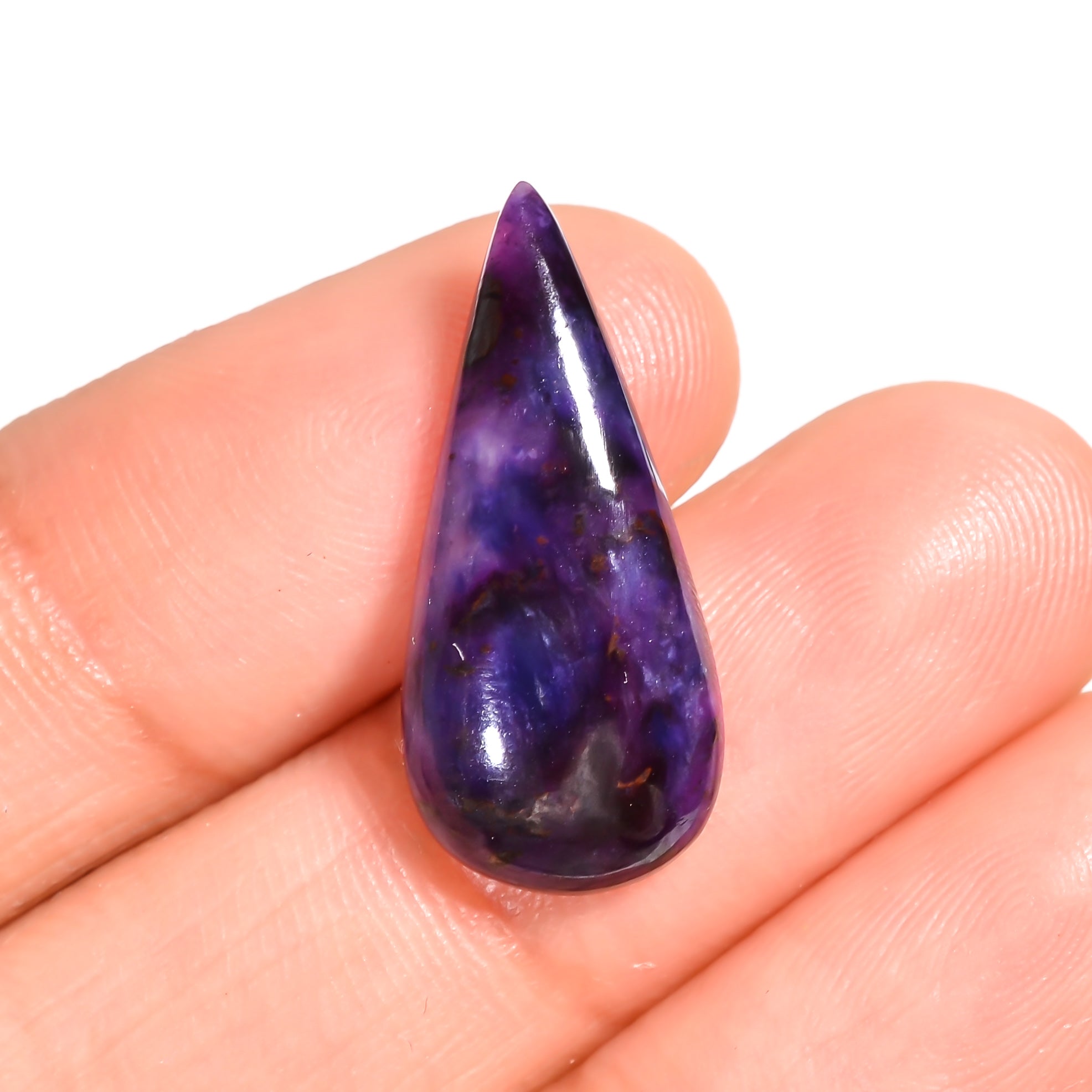 natural sugilite pear shape cabochon loose gemstone