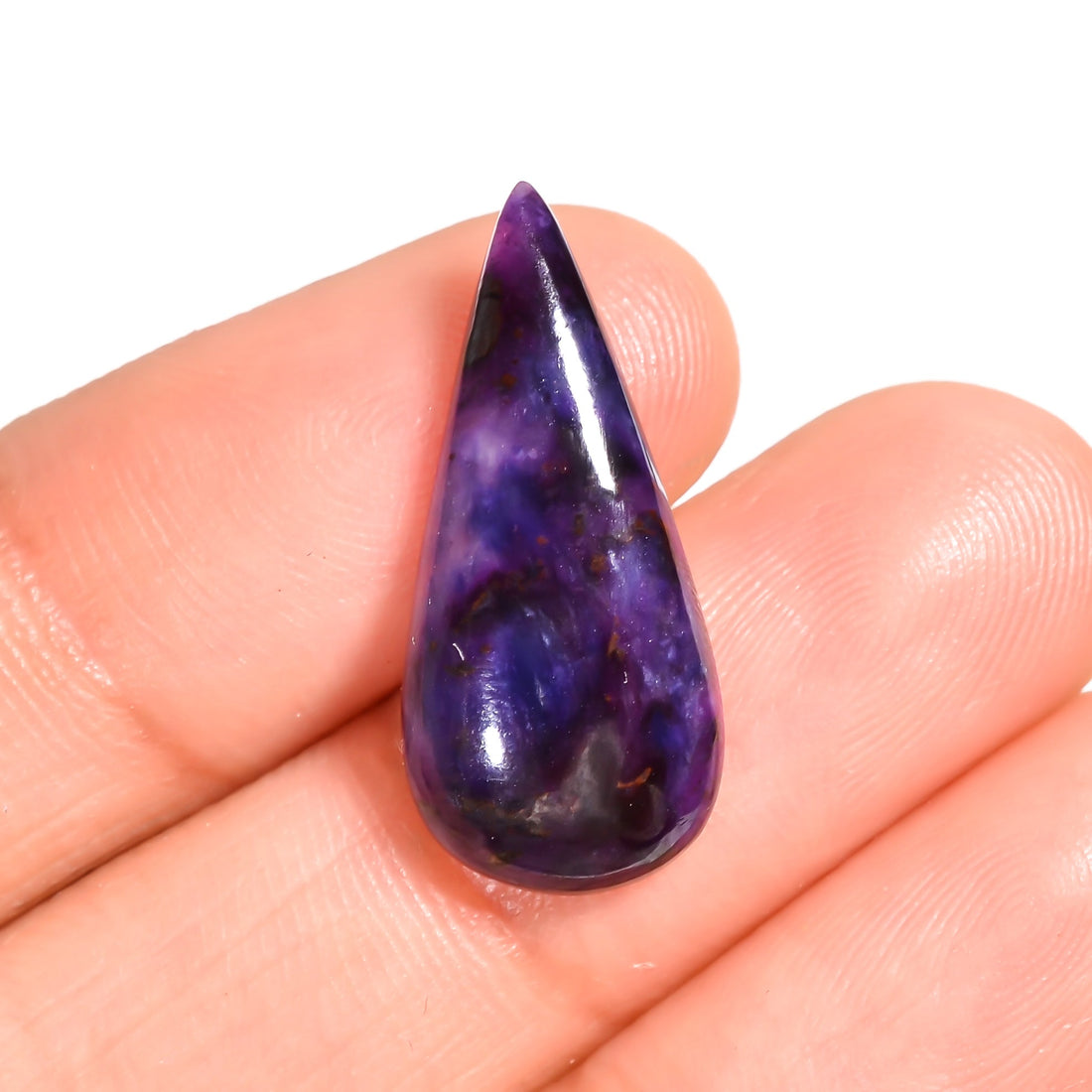 natural sugilite pear shape cabochon loose gemstone