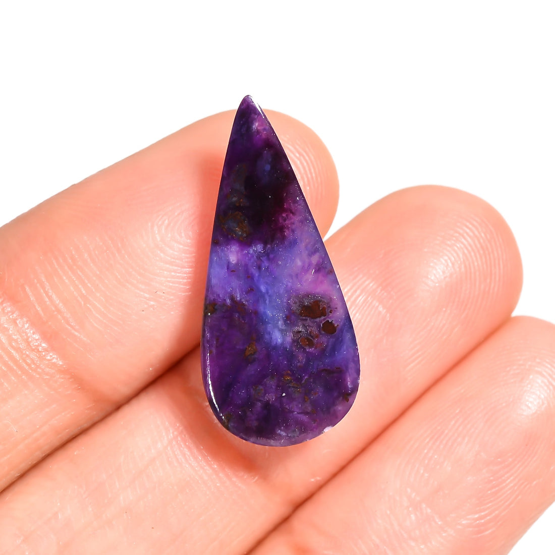 natural sugilite pear shape cabochon loose gemstone
