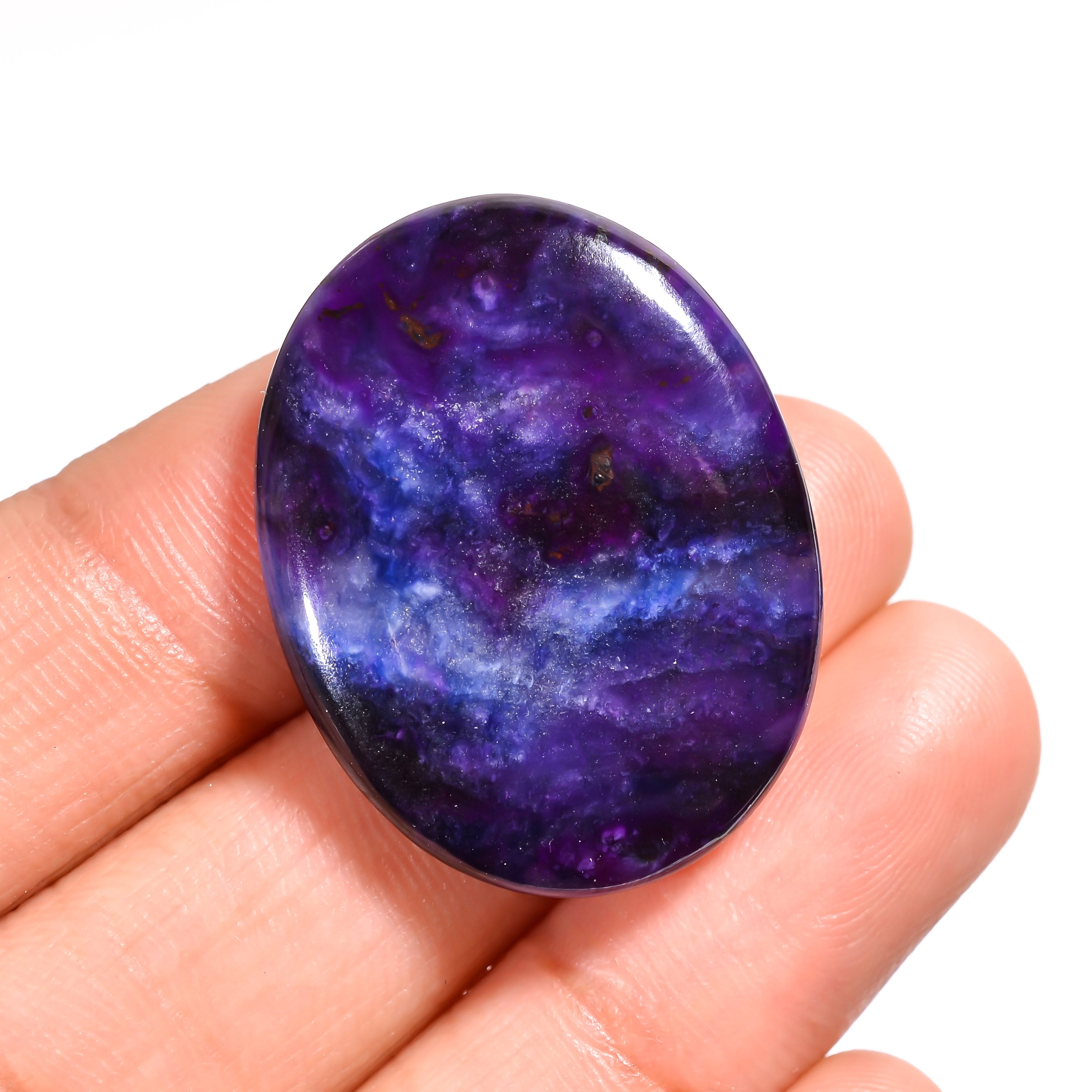 natural sugilite pear shape cabochon loose gemstone