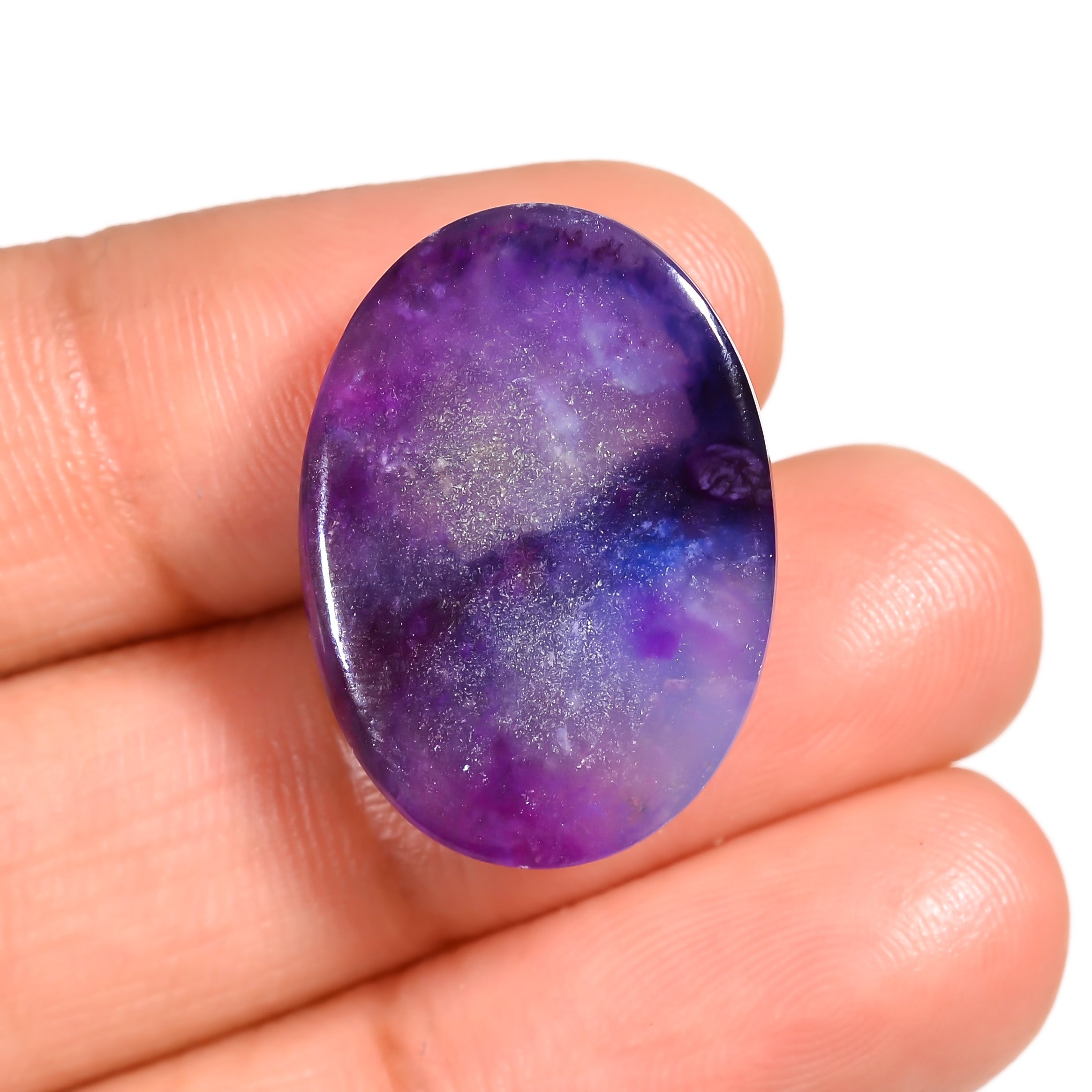 natural sugilite radiant shape cabochon loose gemstone