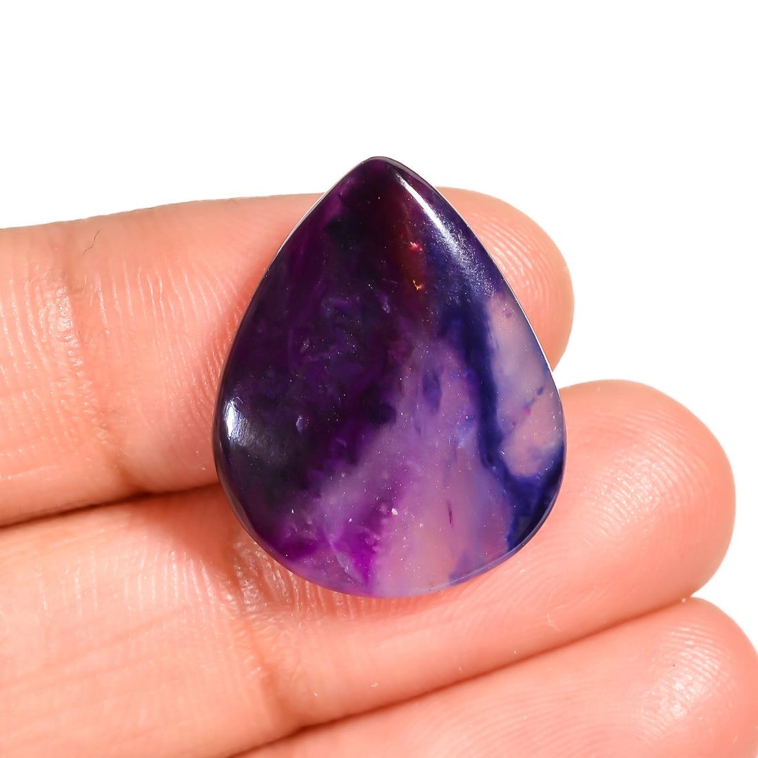 natural sugilite pear shape cabochon loose gemstone