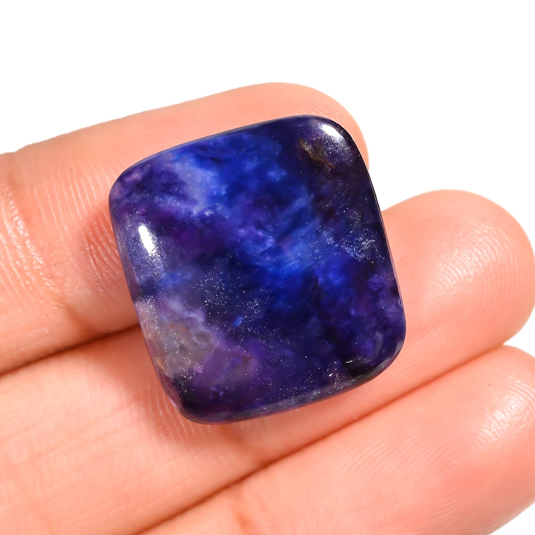 natural sugilite radiant shape cabochon loose gemstone