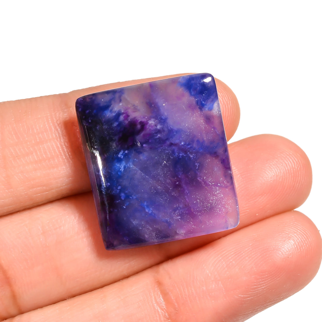 sugilite radiant shape cabochon loose gemstone