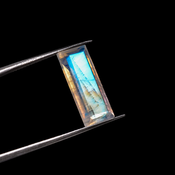 rainbow moonstone rectangle shape cut stone loose gemstone