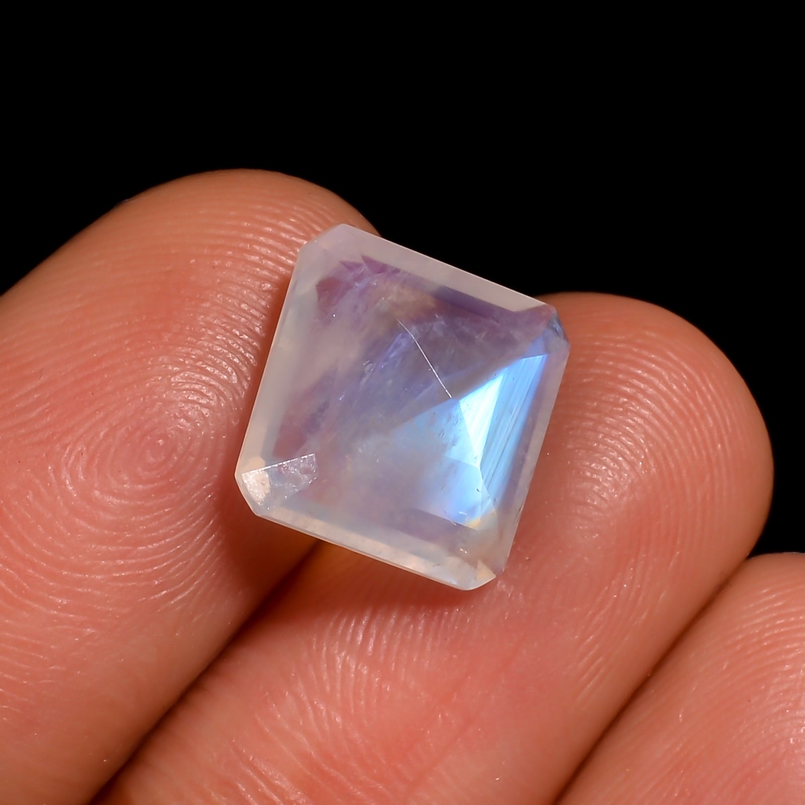 oceanic square moonstone cushion shape cut stone loose gemstone