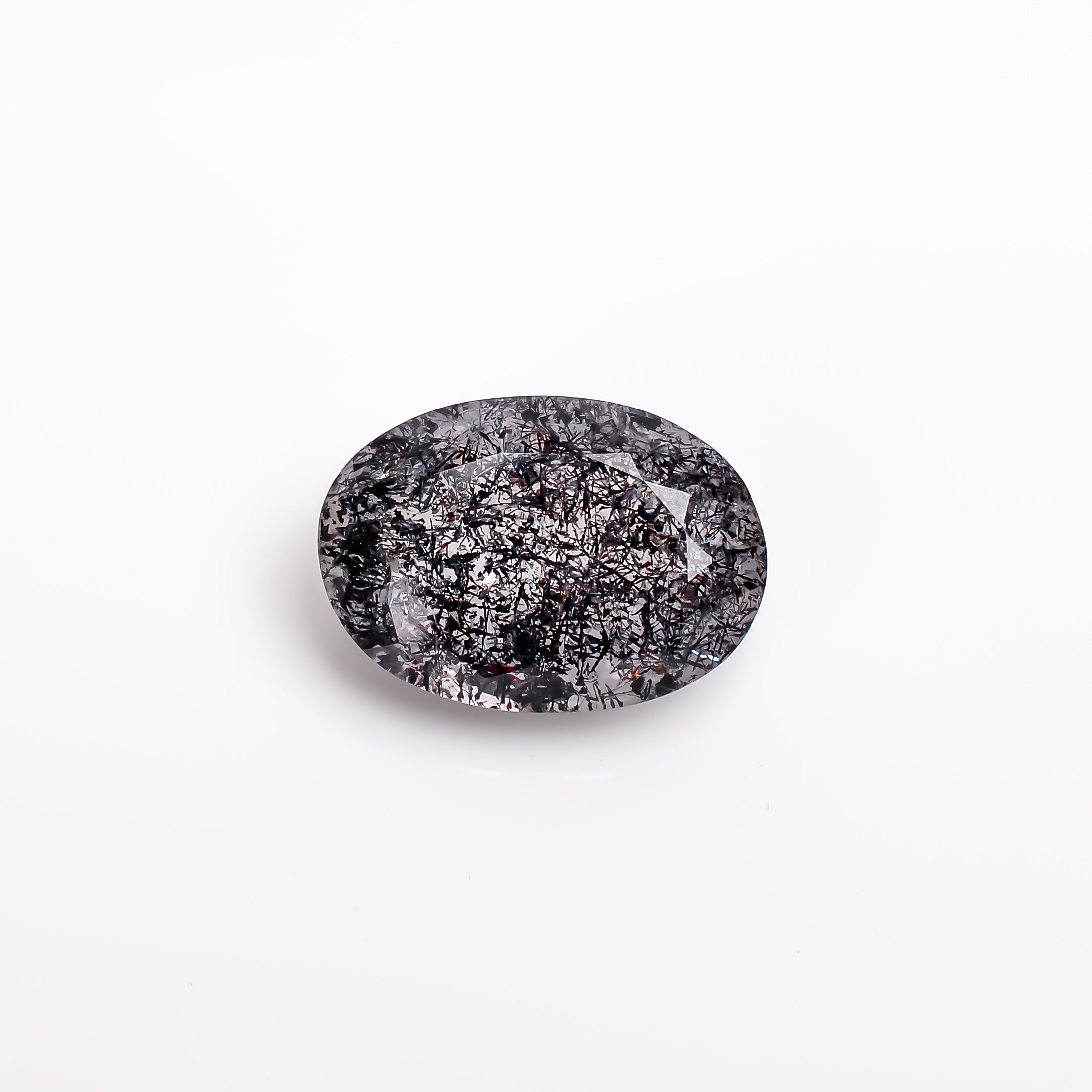 elestial hematite quartz oval shape cut stone loose gemstone