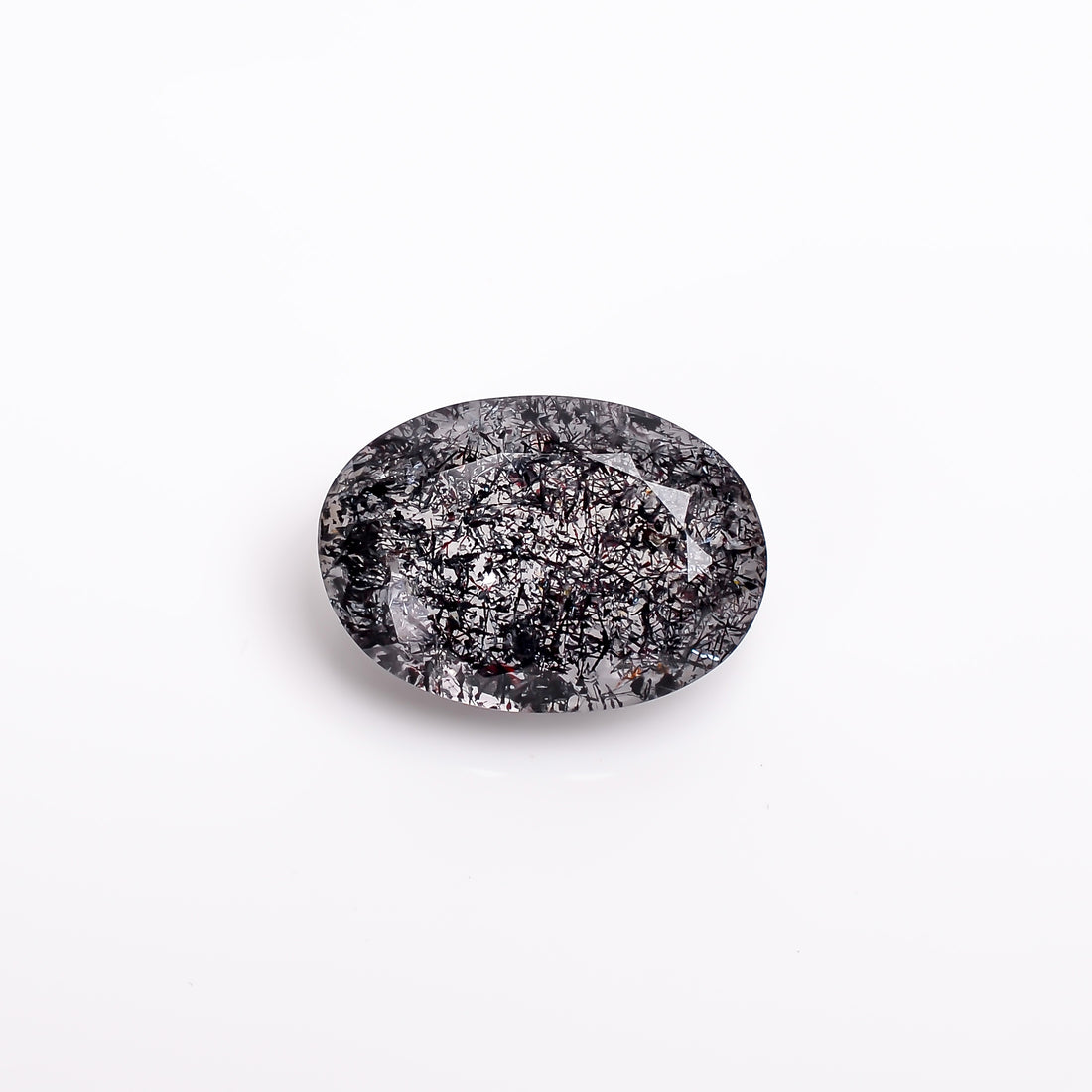 elestial hematite quartz oval shape cut stone loose gemstone
