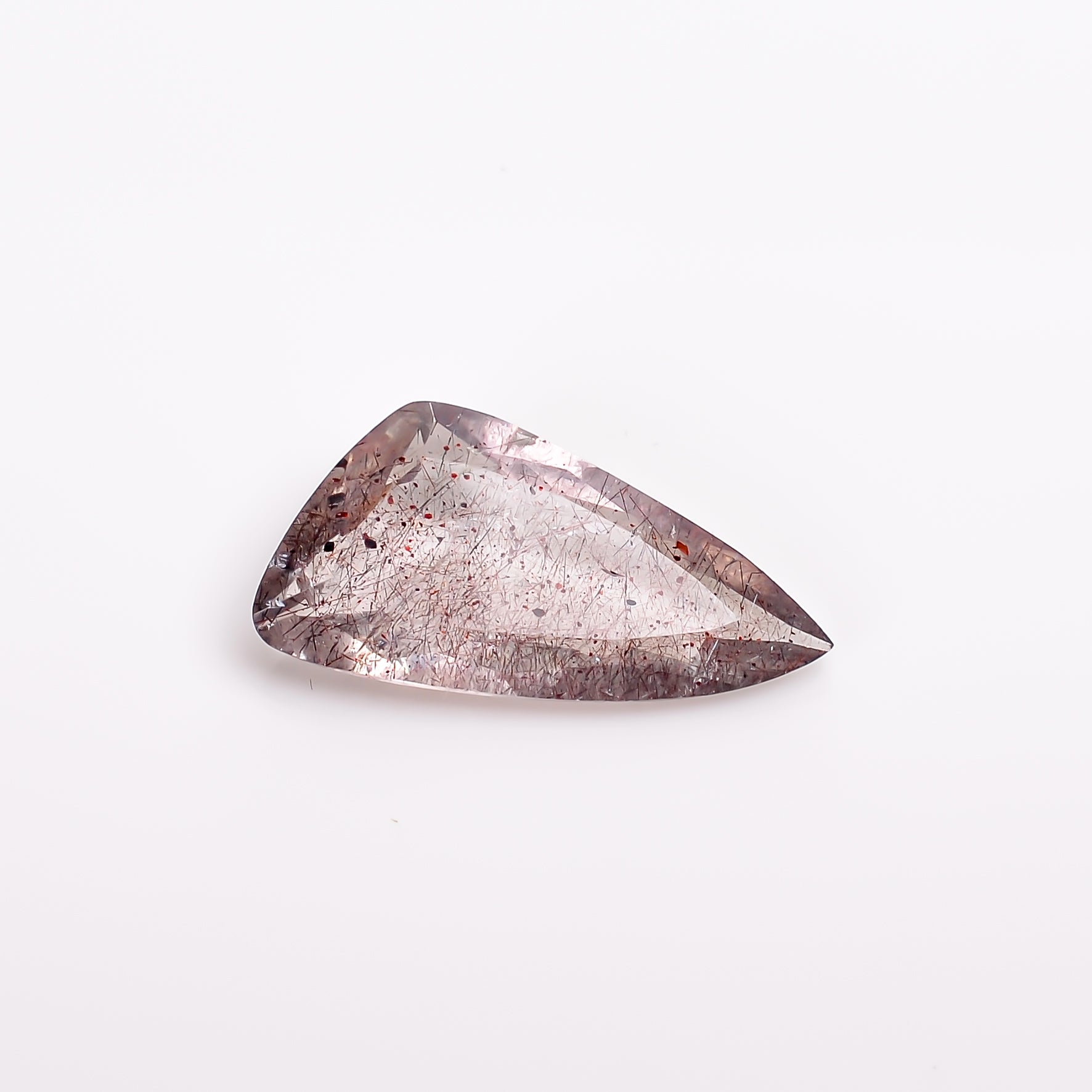 elestial hematite quartz fancy shape cut stone loose gemstone