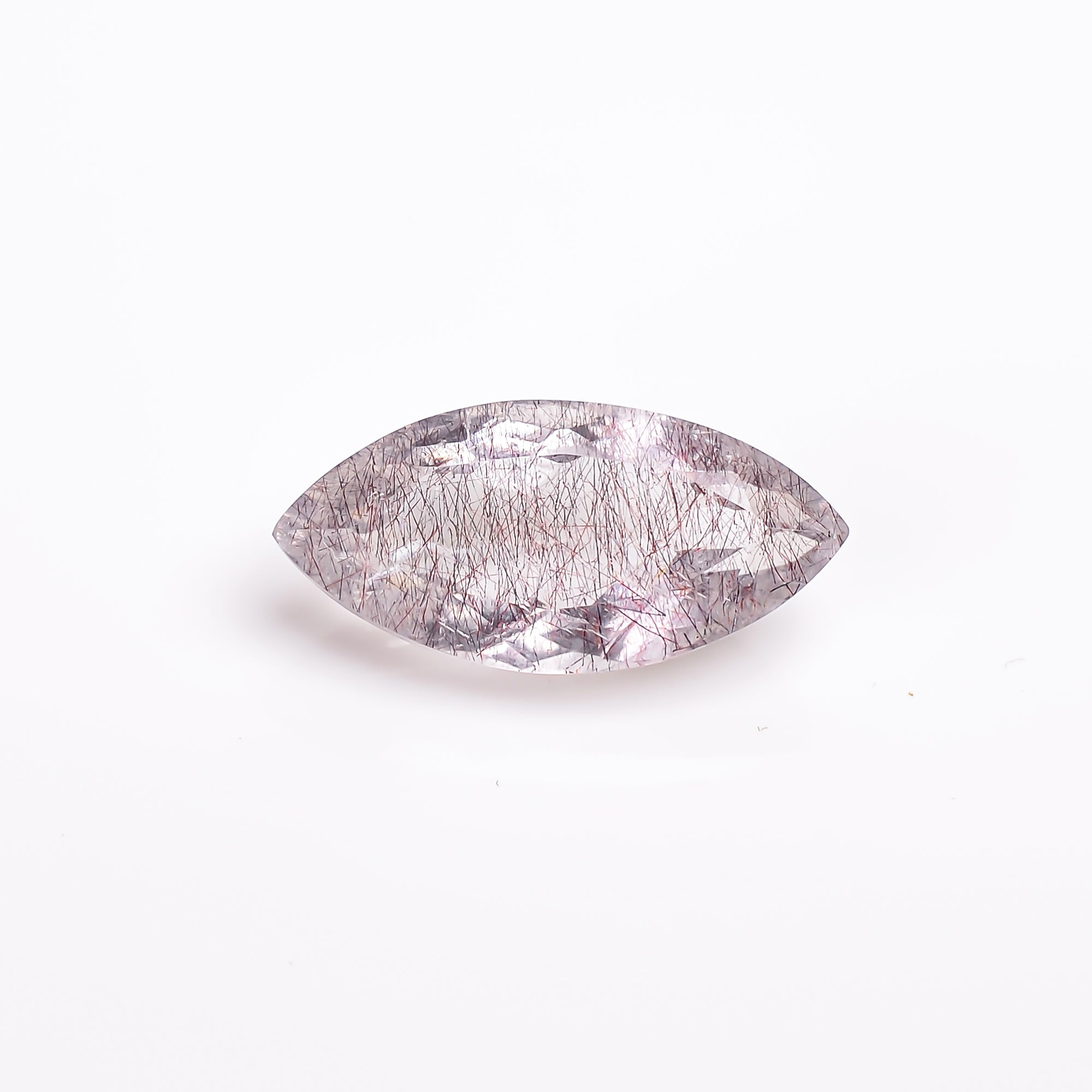 elestial hematite quartz marquise shape cut stone loose gemstone