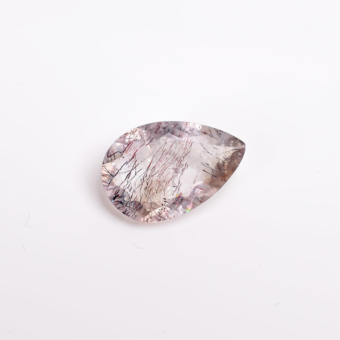 elestial hematite quartz triangle shape cut stone loose gemstone