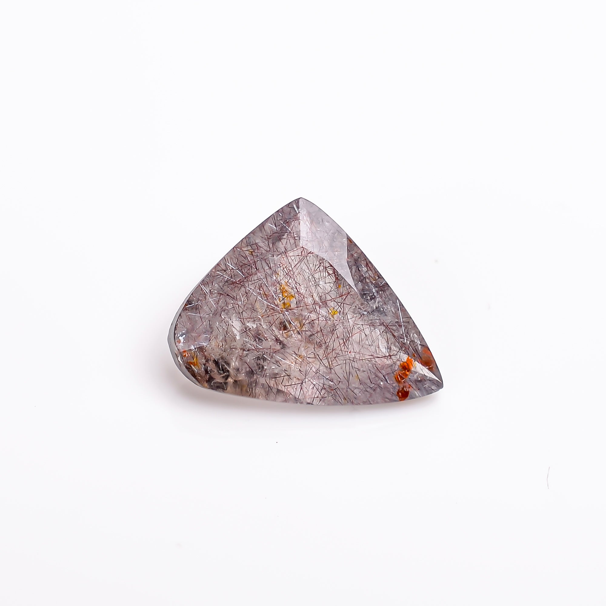 elestial hematite quartz fancy shape cut stone loose gemstone