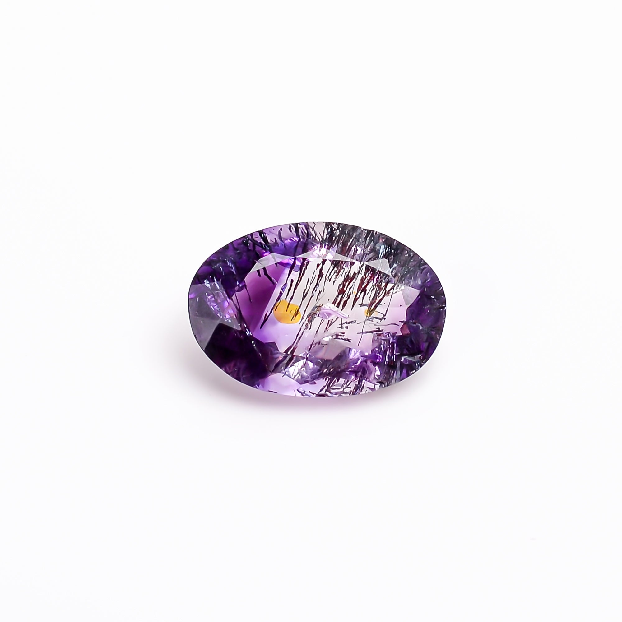 elestial hematite quartz oval shape cut stone loose gemstone