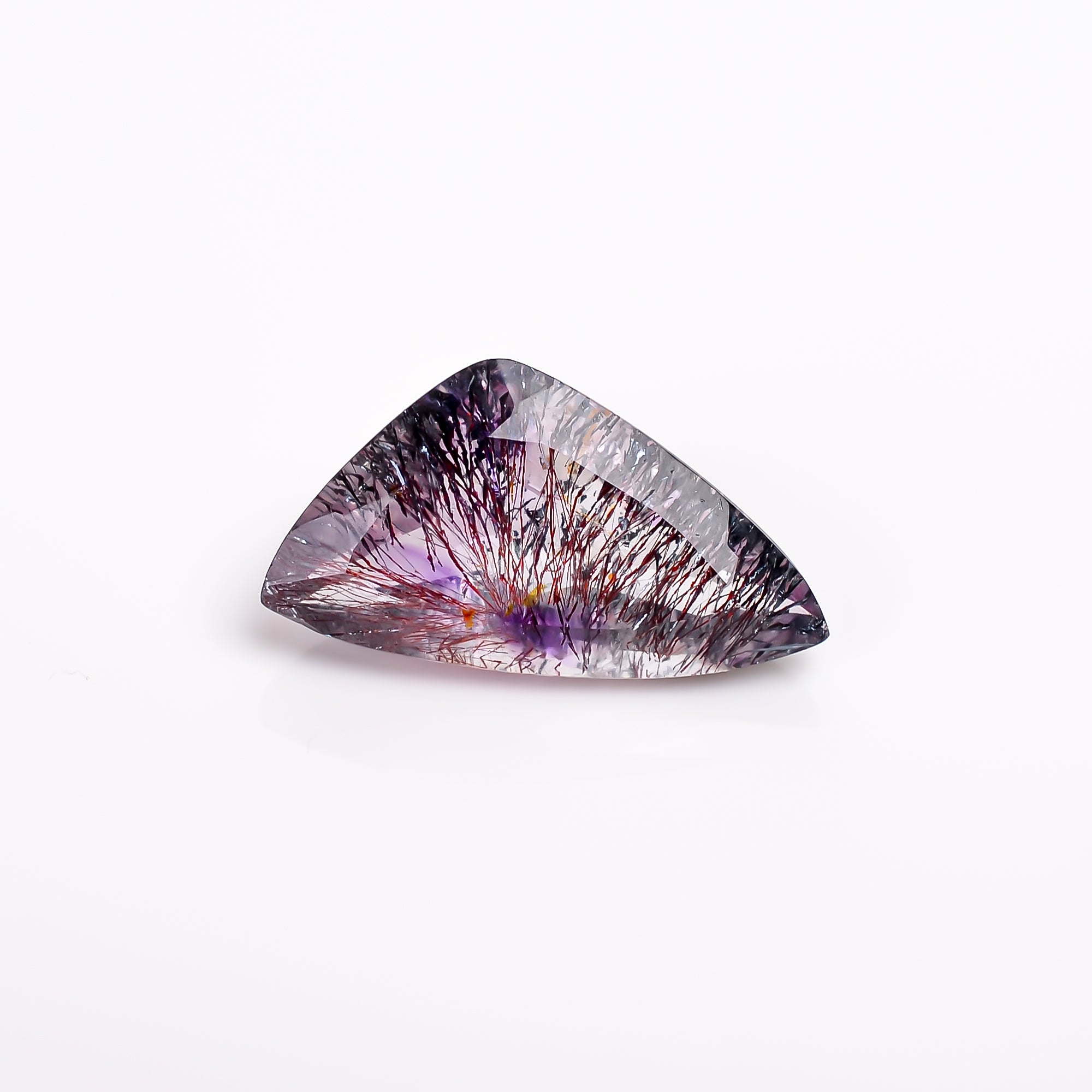 elestial hematite quartz fancy shape cut stone loose gemstone