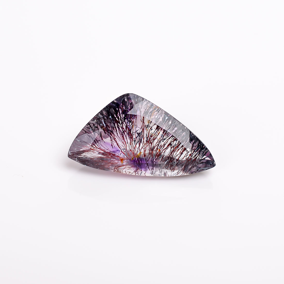 elestial hematite quartz fancy shape cut stone loose gemstone