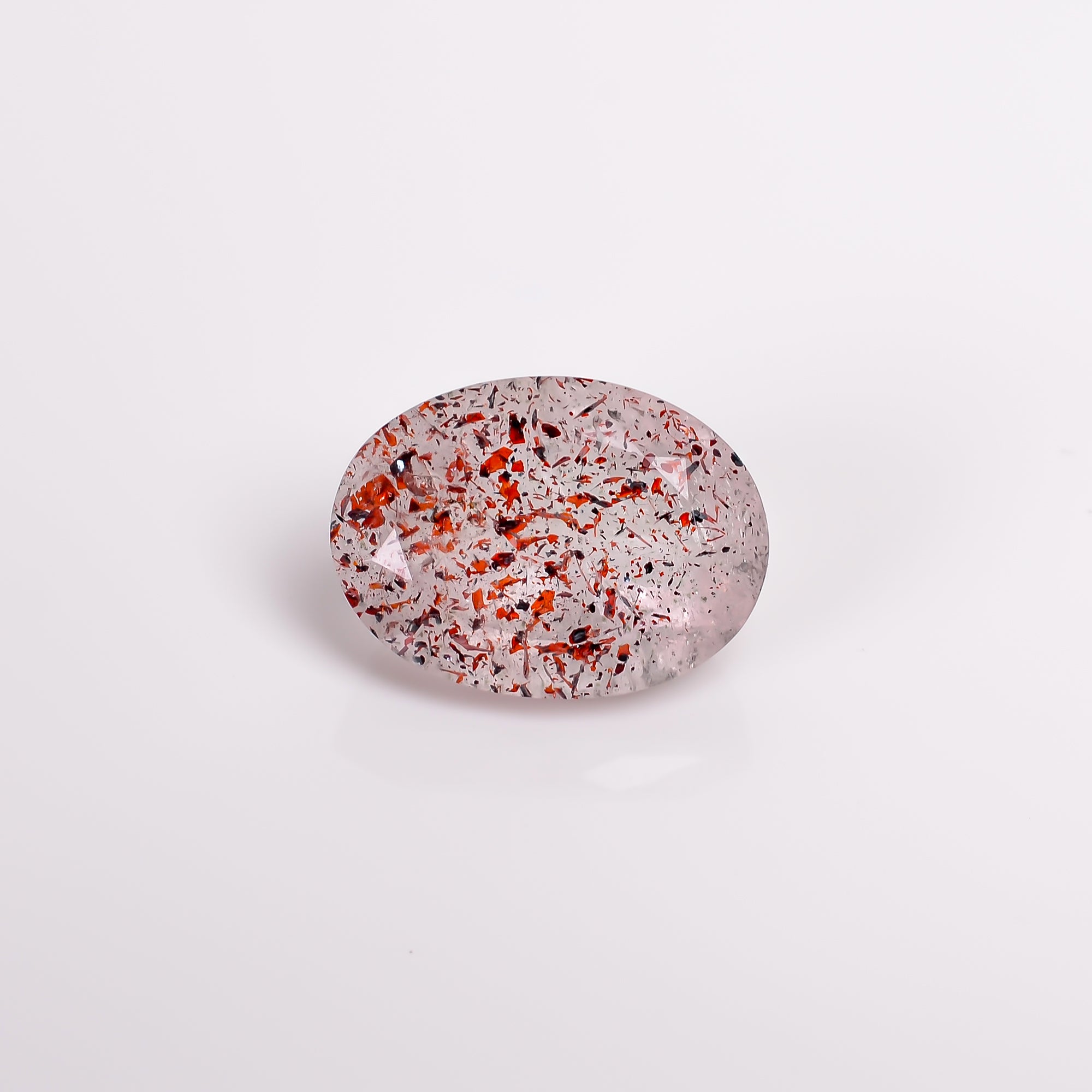 elestial quartz oval shape cut stone loose gemstone
