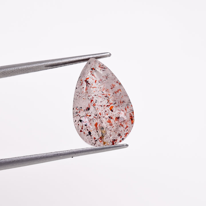 elestial quartz pear shape cut stone loose gemstone