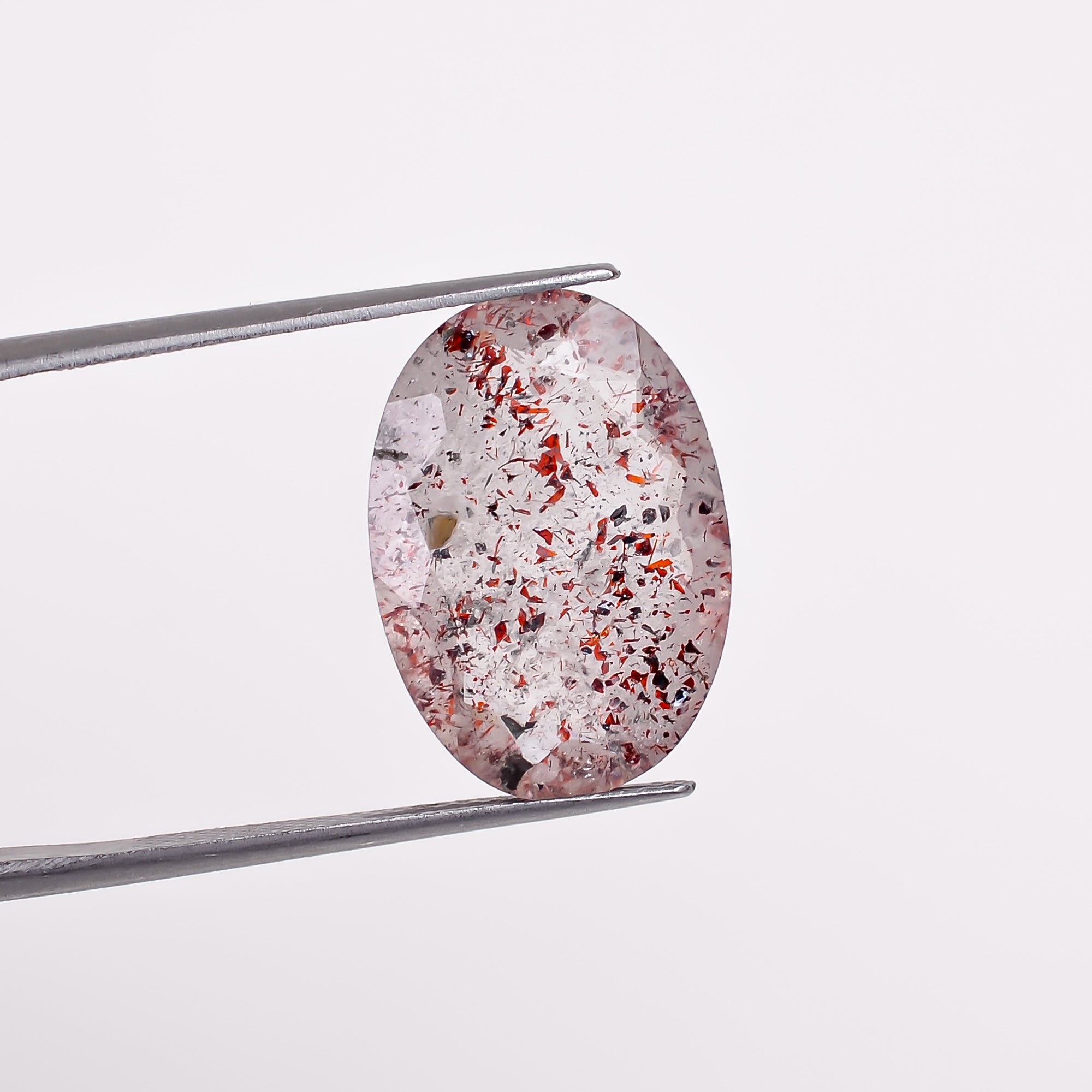 elestial quartz oval shape cut stone loose gemstone