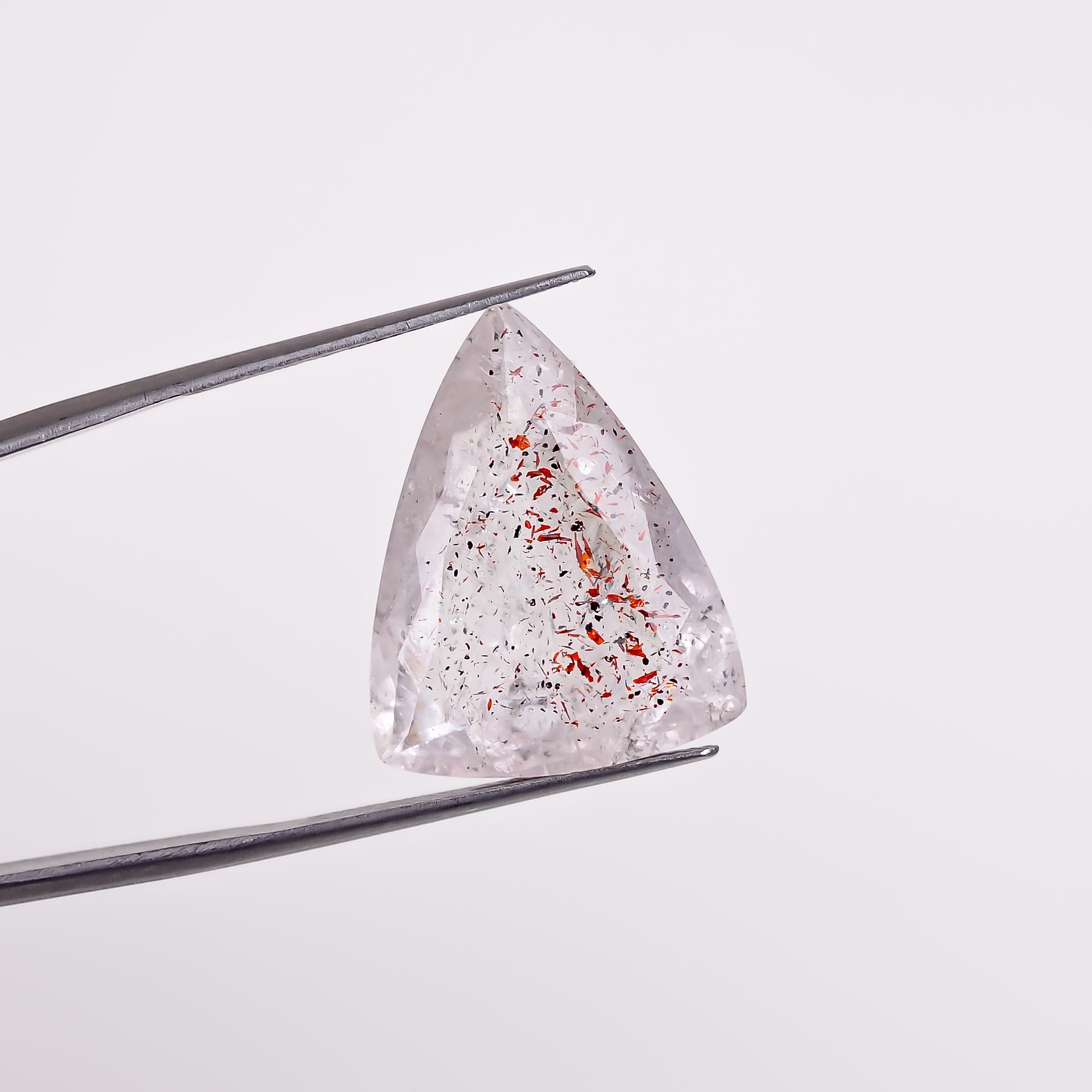 elestial quartz triangle shape cut stone loose gemstone