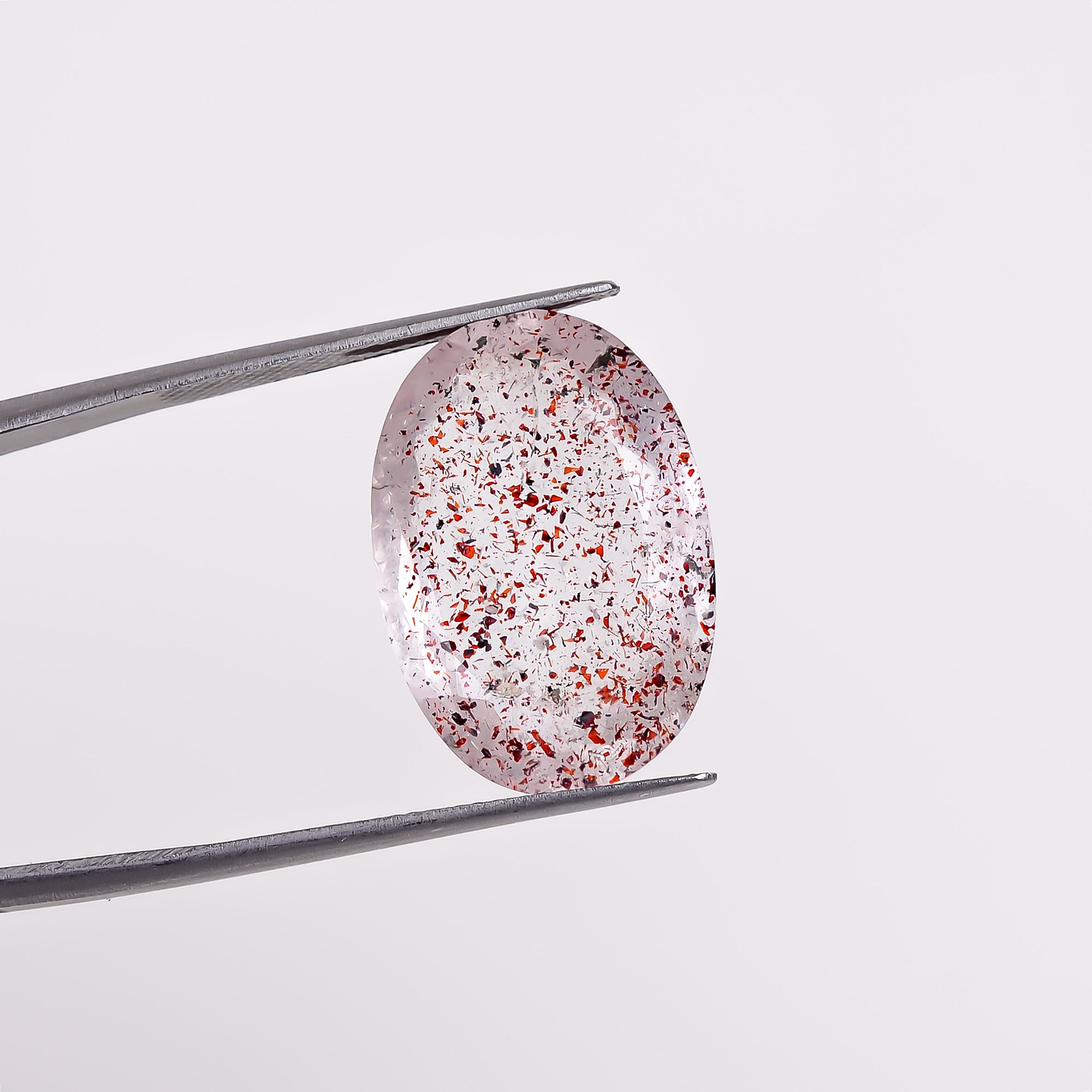 elestial quartz oval shape cut stone loose gemstone