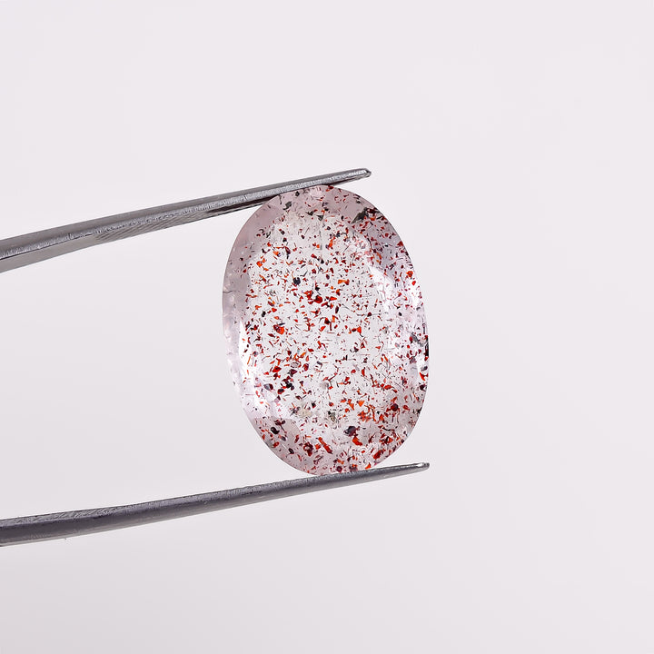 elestial quartz oval shape cut stone loose gemstone