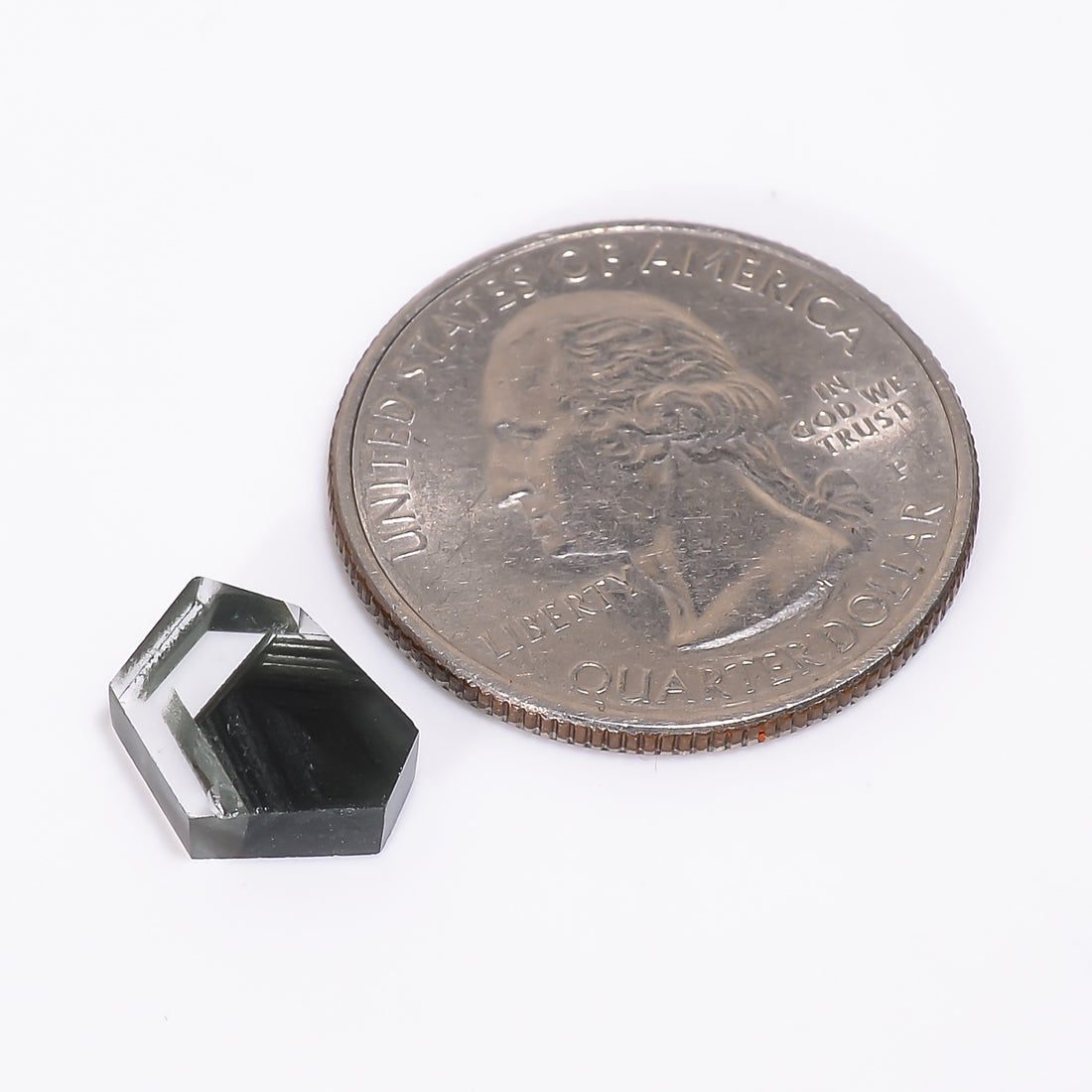 Green Phantom Quartz Fancy Shape Slice Loose Gemstone For Making Jewelry 3 Ct. 12X8X3 mm Y-9348