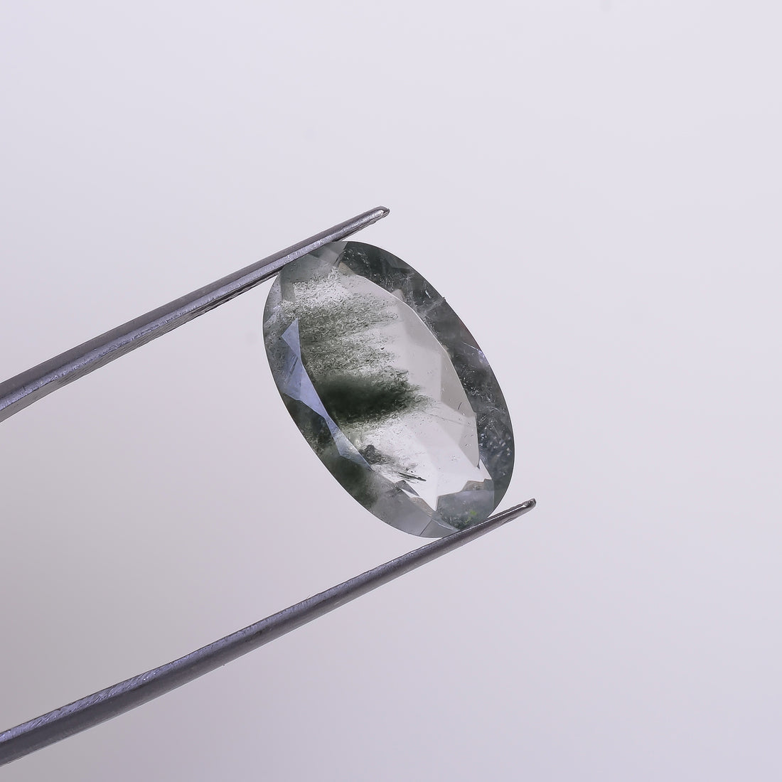 Green Phantom Quartz Oval Shape Cut Stone Loose Gemstone For Making Jewelry 7 Ct. 18X11X5 mm Y-9373