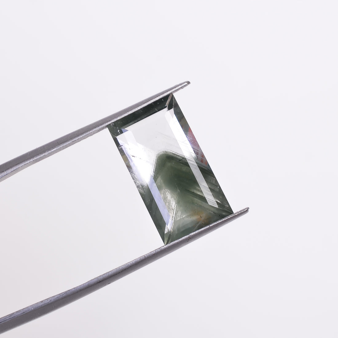 Green Phantom Quartz Rectangle Shape Cut Stone Loose Gemstone For Making Jewelry 6.5 Ct. 16X8X6 mm Y-9382