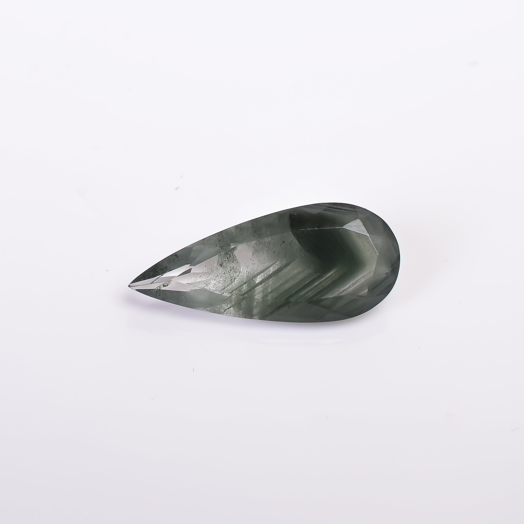 Green Phantom Quartz Pear Shape Cut Stone Loose Gemstone For Making Jewelry 8.5 Ct. 24X10X6 mm Y-9383