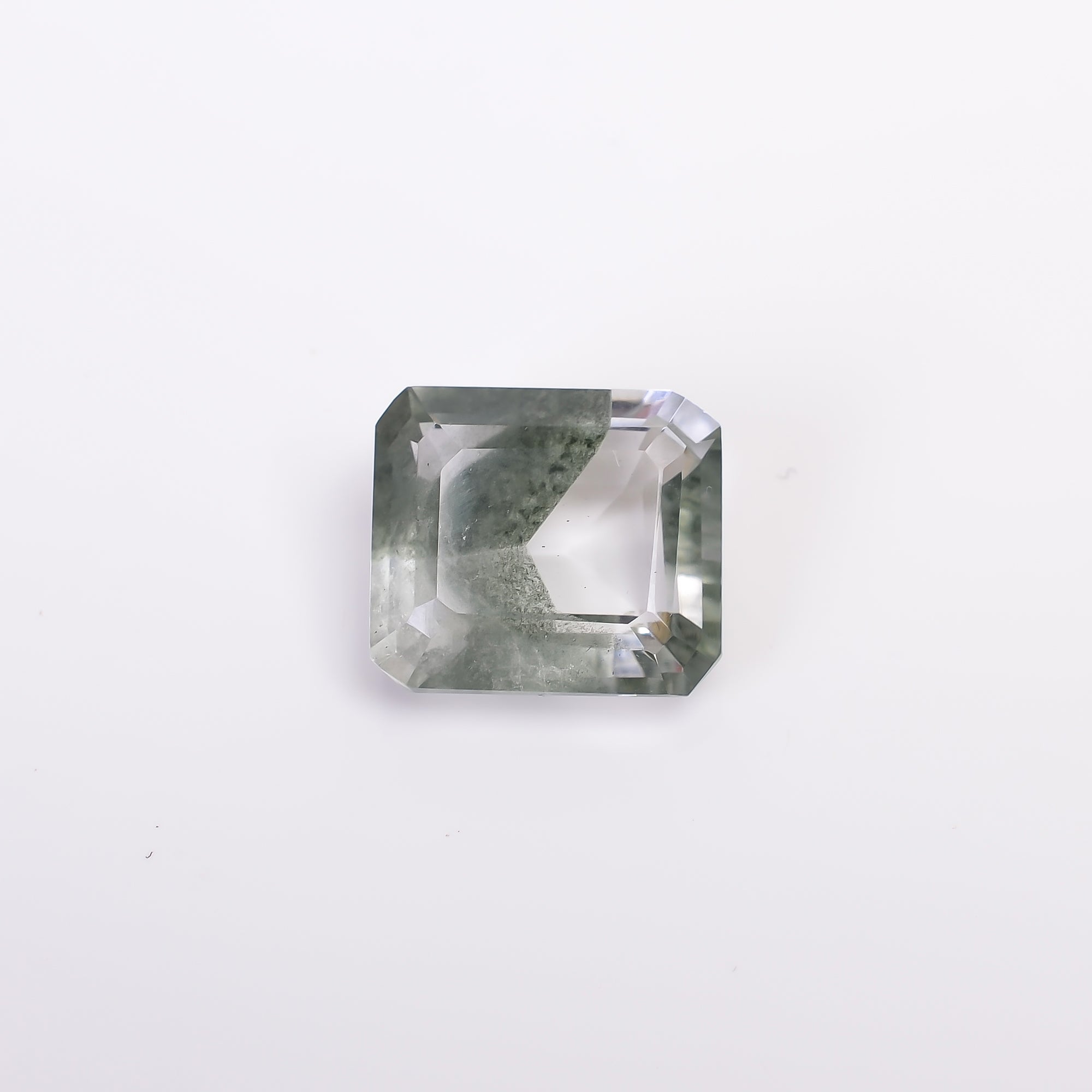 Green Phantom Quartz Radiant Shape Cut Stone Loose Gemstone For Making Jewelry 12.5 Ct. 15X14X7 mm Y-9389