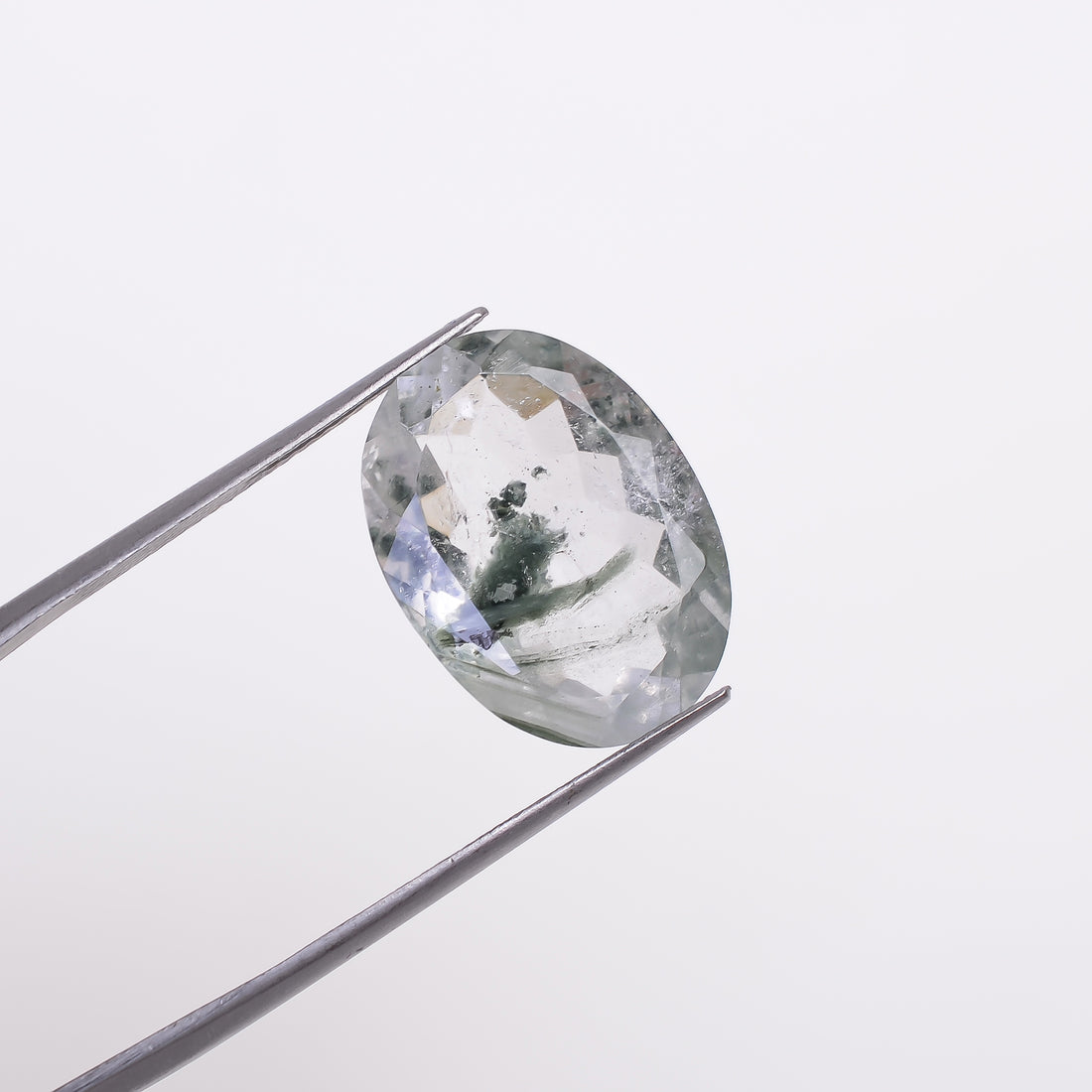 Green Phantom Quartz Oval Shape Cut Stone Loose Gemstone For Making Jewelry 9.5 Ct. 18X13X6 mm Y-9390
