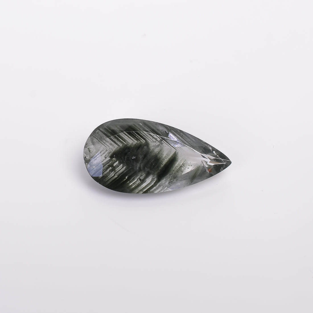 Green Phantom Quartz Pear Shape Cut Stone Loose Gemstone For Making Jewelry 9 Ct. 22X11X6 mm Y-9396